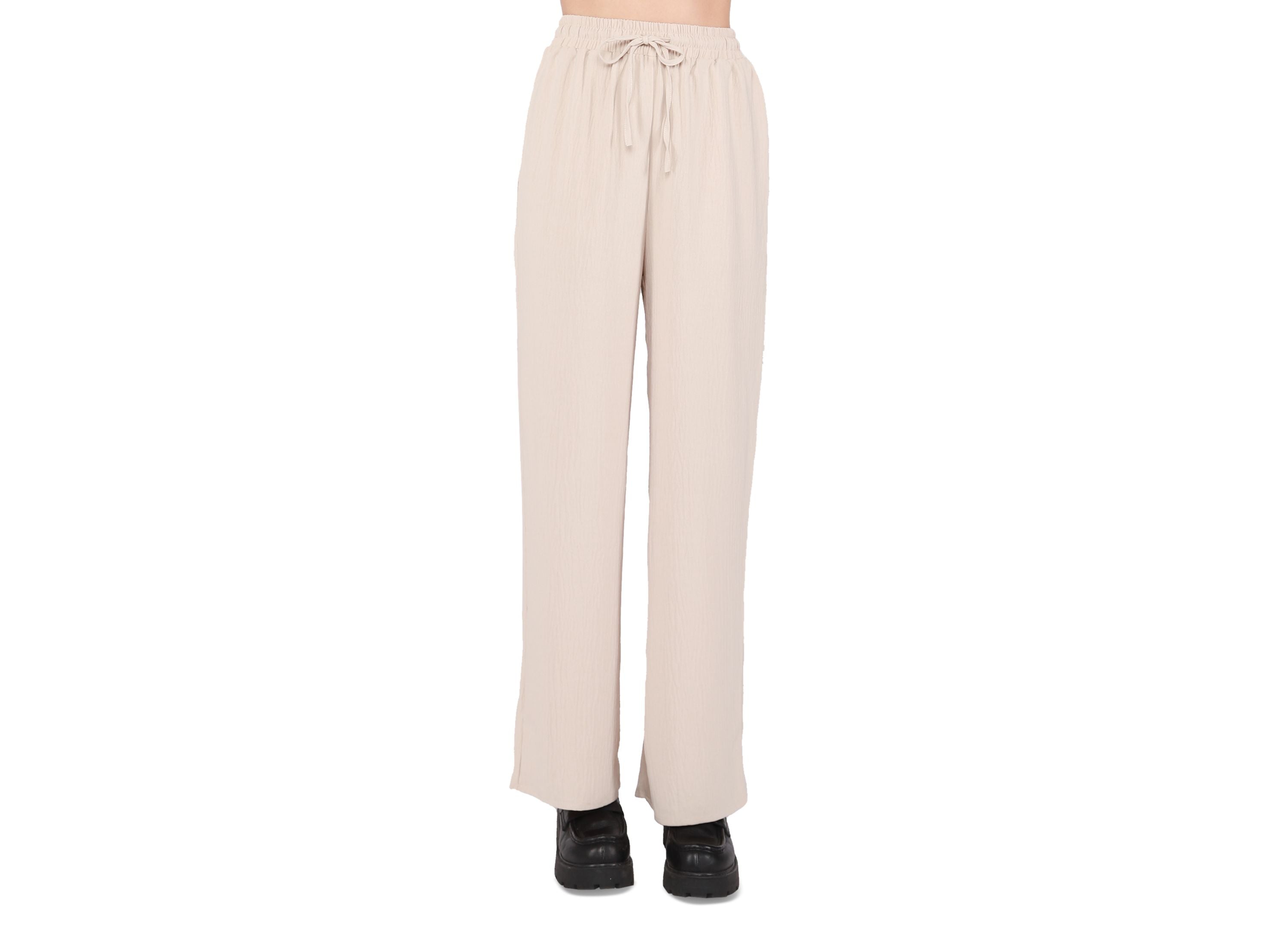 Women's High-Rise Drawstring Wide-Leg Pants