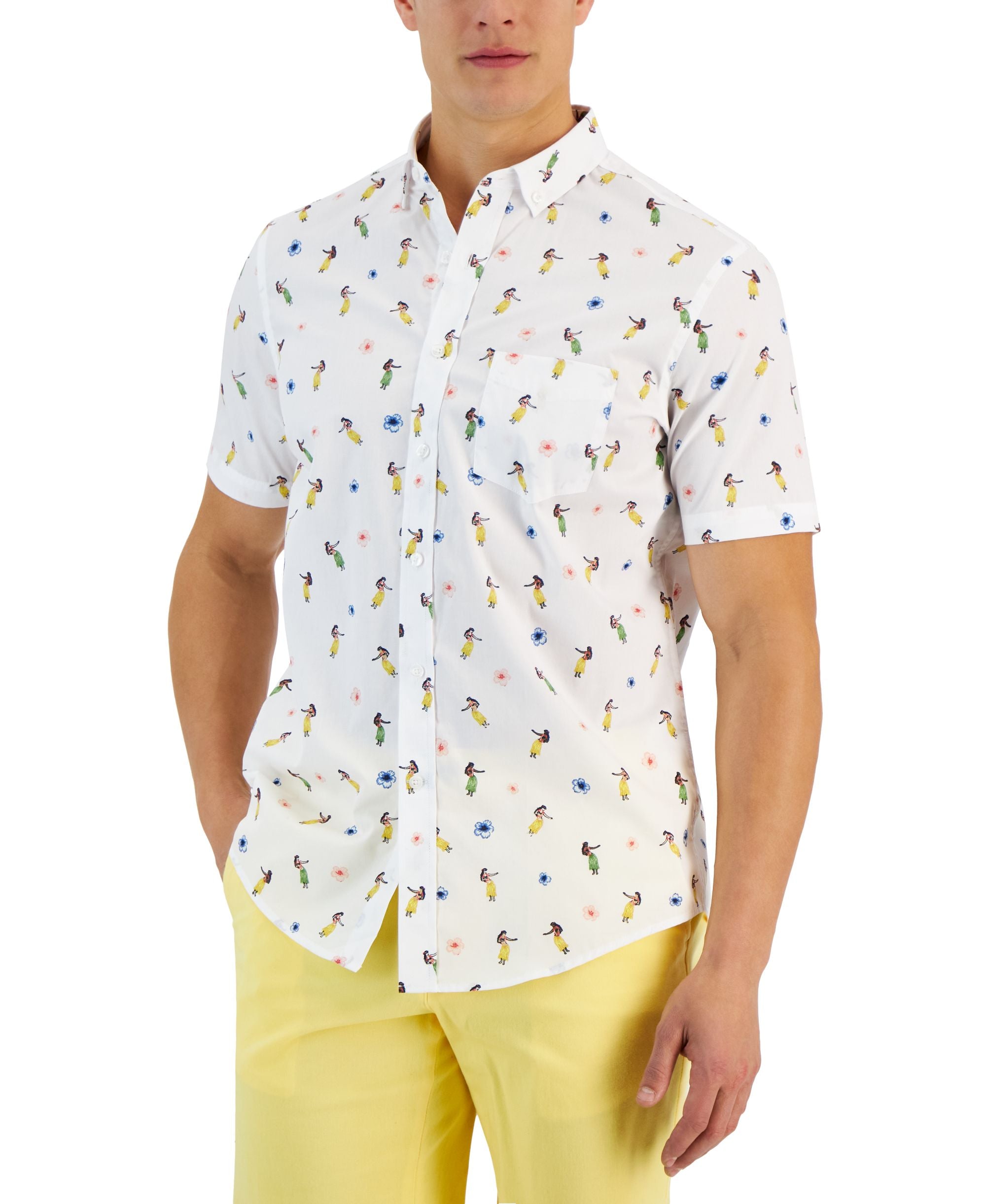 Men's Short Sleeve-Print Shirt