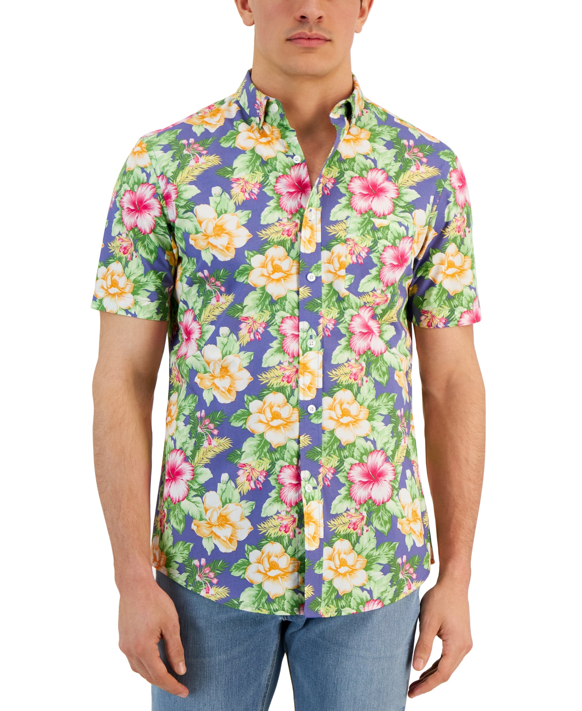 Men's Tropical Crush Poplin Shirt