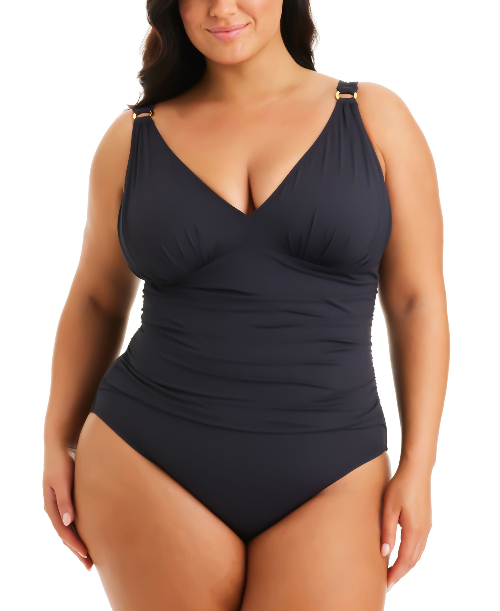 Plus Size Molded-Cup One-Piece Swimsuit