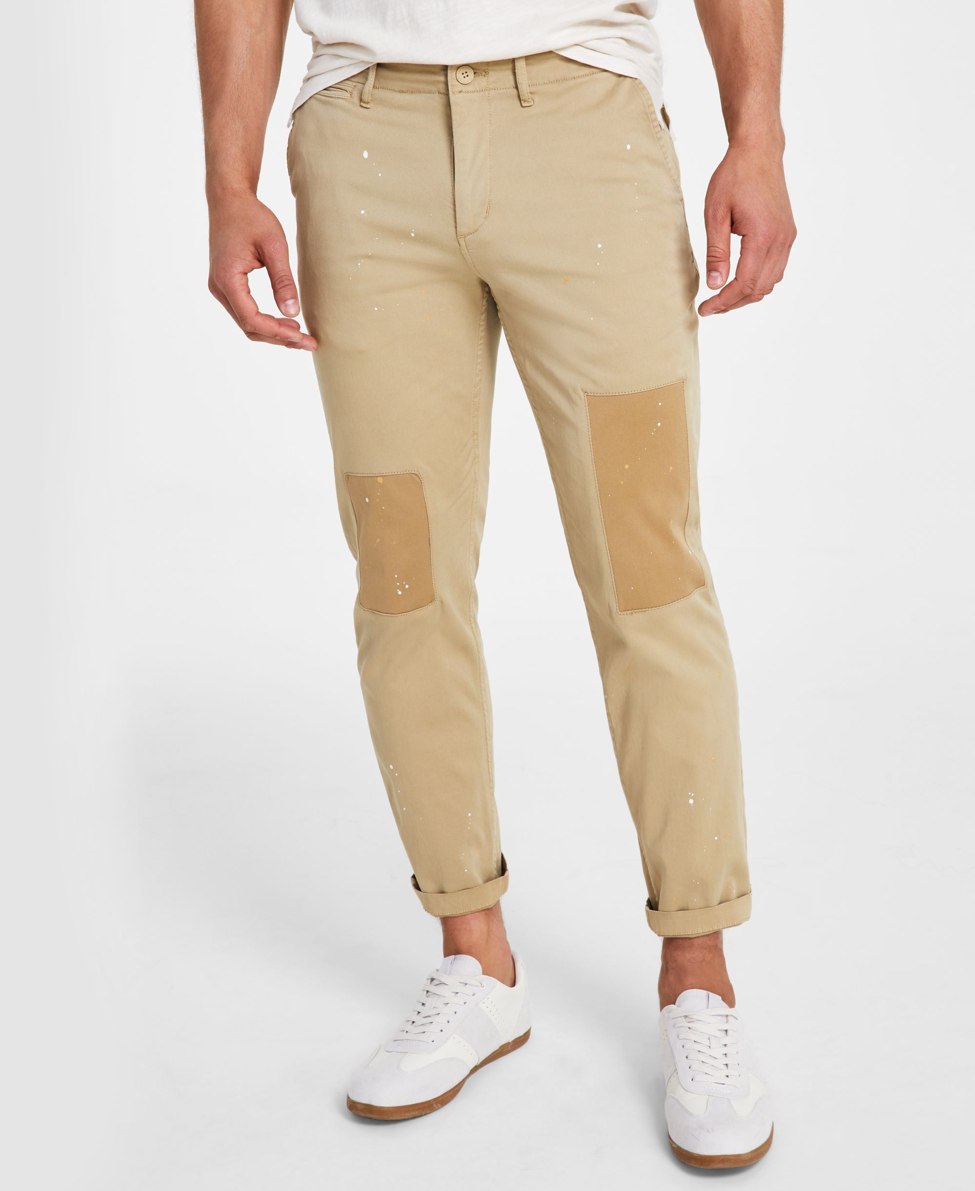 Men's Darren Slim Straight Patched Chinos