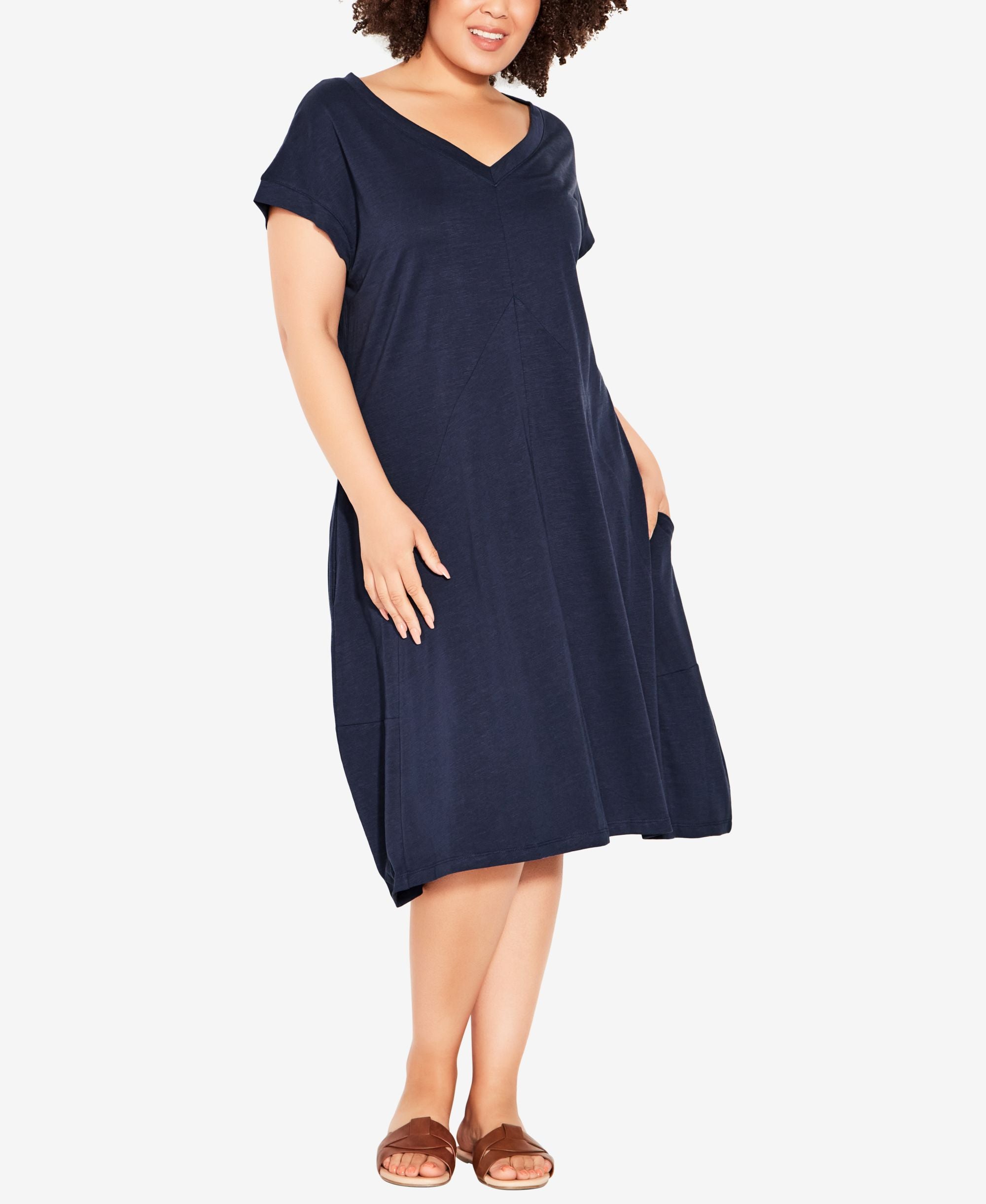 Plus Size Lilly Plain Dress