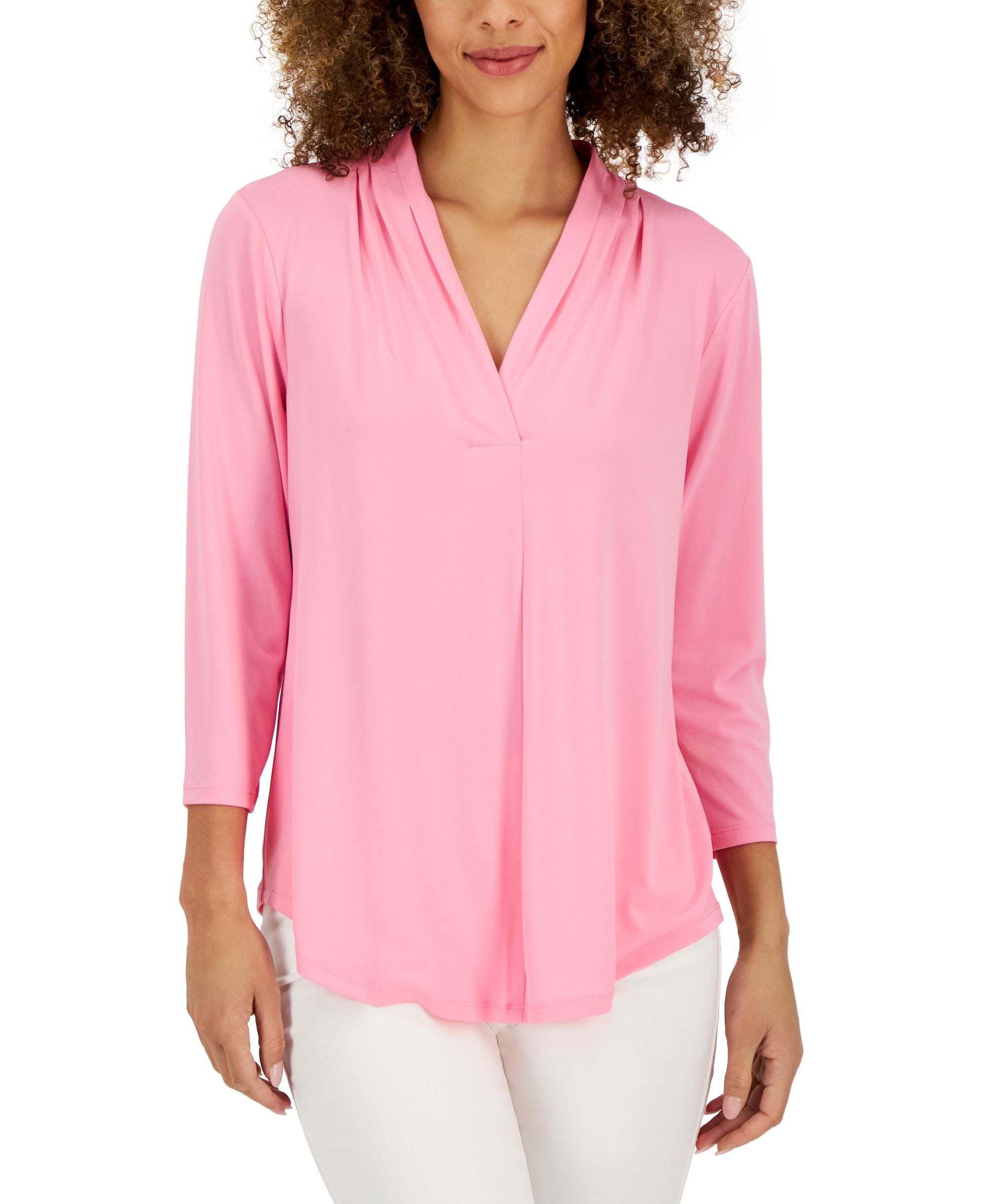 Charter Club Petite 3/4 Sleeve Top