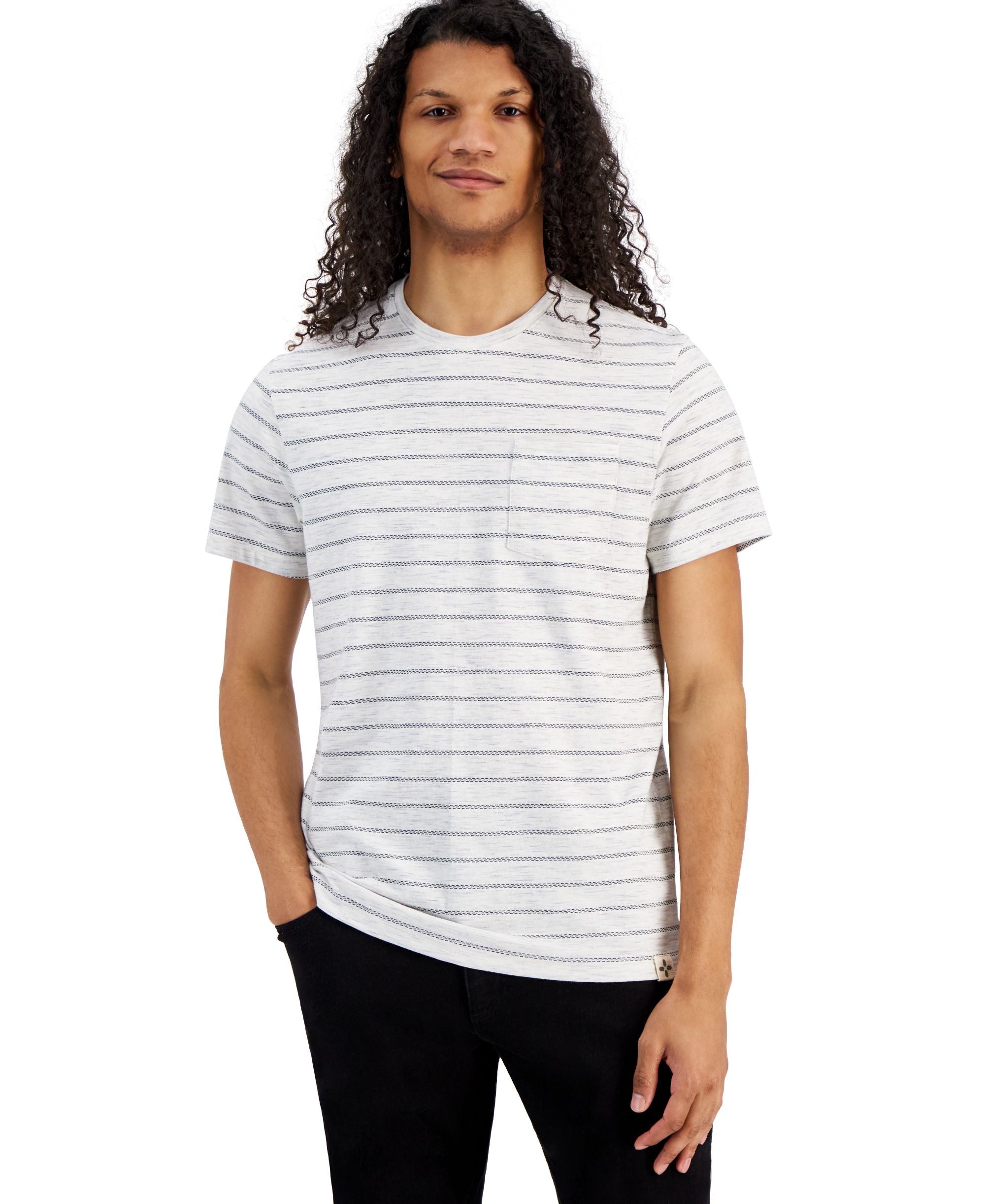 Men's Aaron Regular-Fit Stripe Pocket T-Shirt