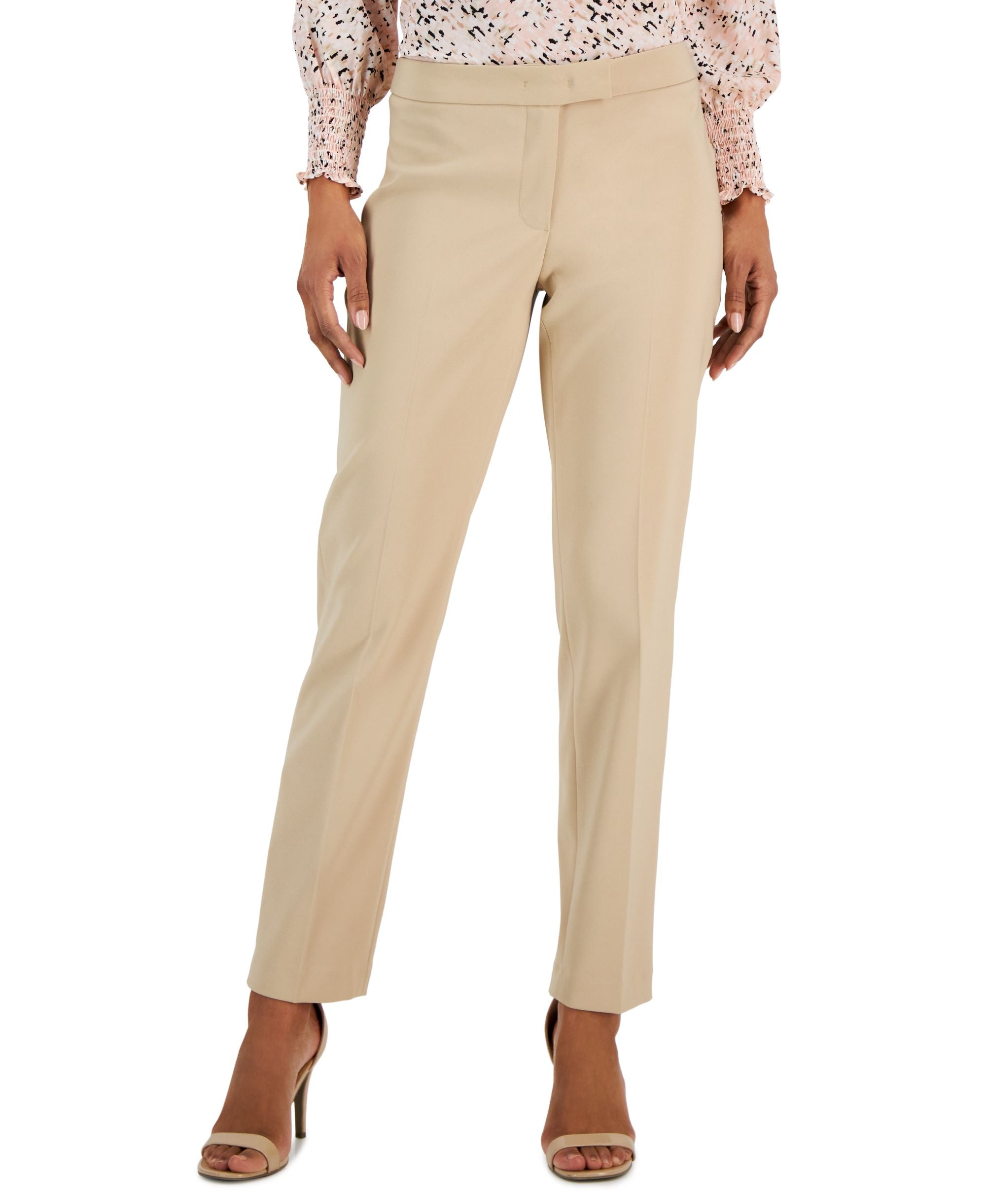 Women's Straight-Leg Asymmetrical-Close Bowie Pants