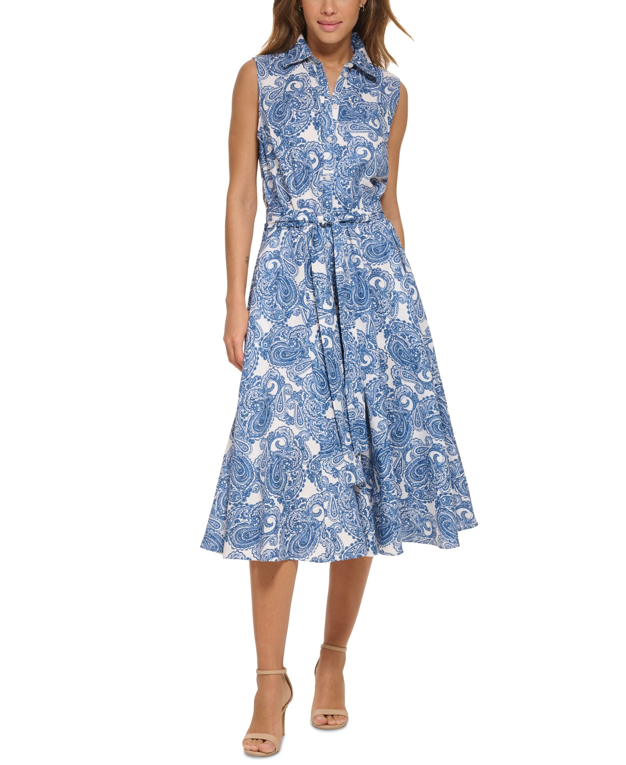 Women's Hudson Paisley Sleeveless Midi Dress
