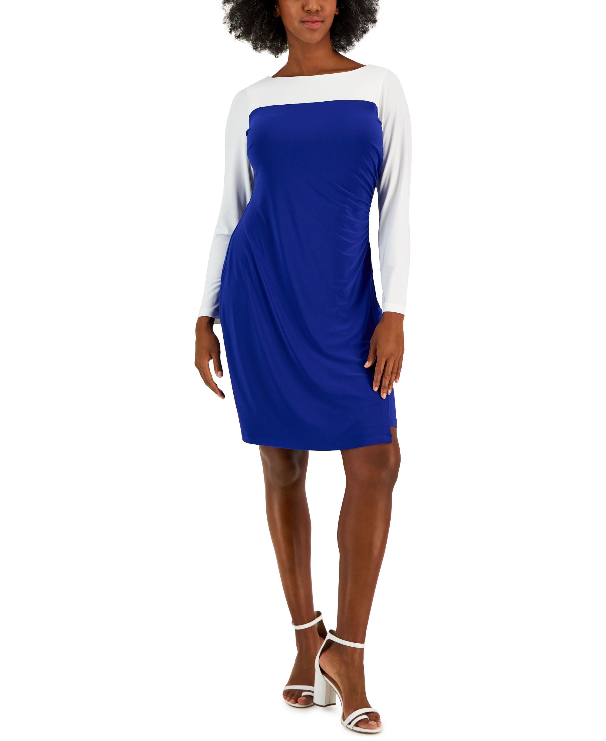 Ginger Colorblocked Midi Shift Dress
