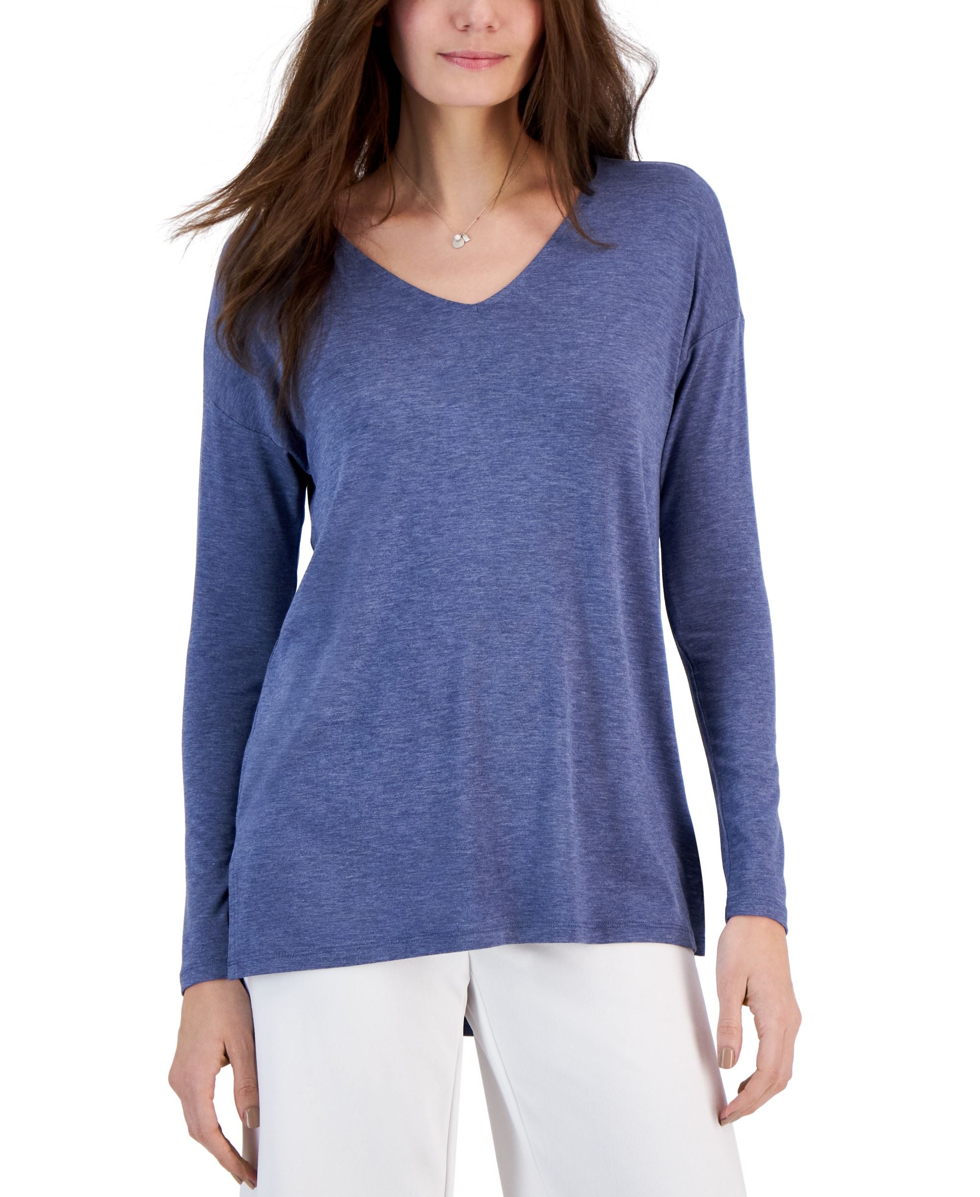 Women's Heathered Long-Sleeve Tunic