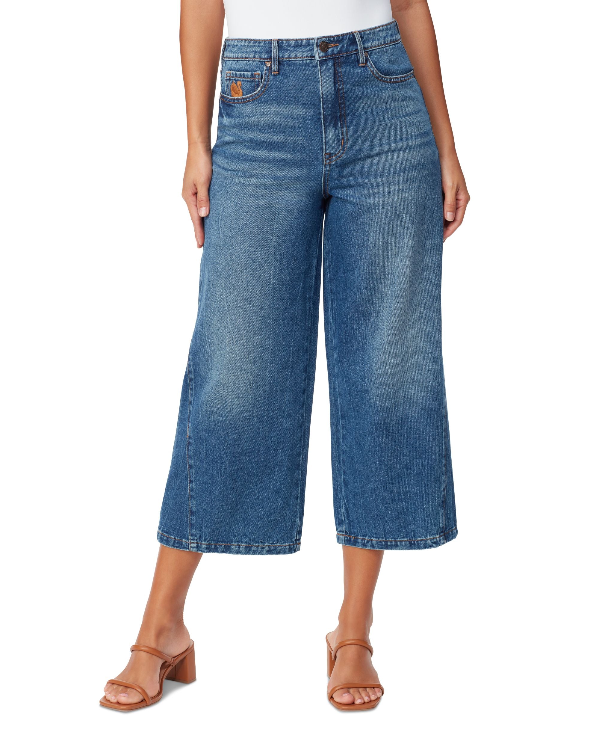 Women's Gloria Vanderbilt x Christian Siriano Rori Cropped Wide-Leg Jeans