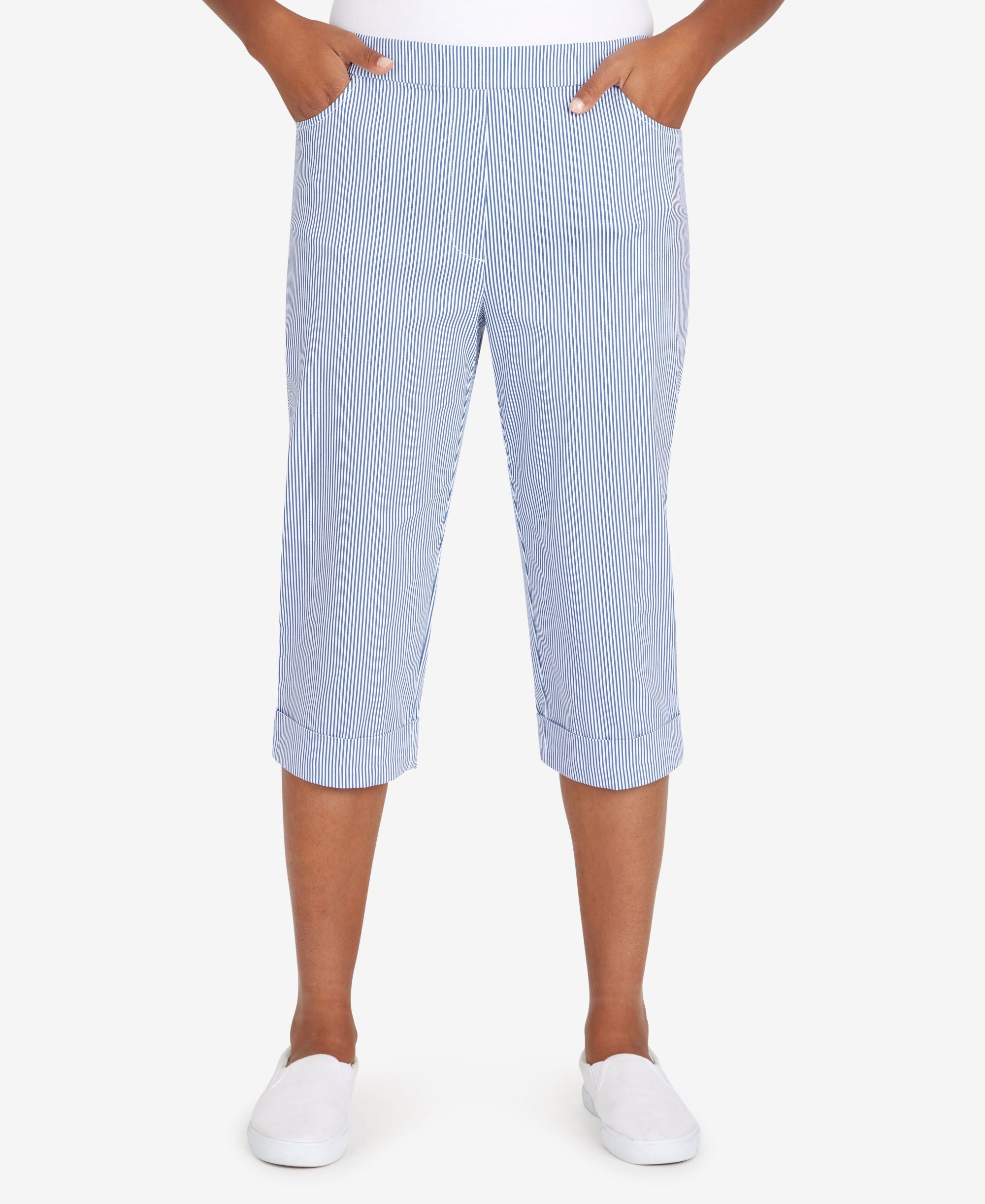 Petite Peace of Mind Stripe Allure Clamdigger Pants
