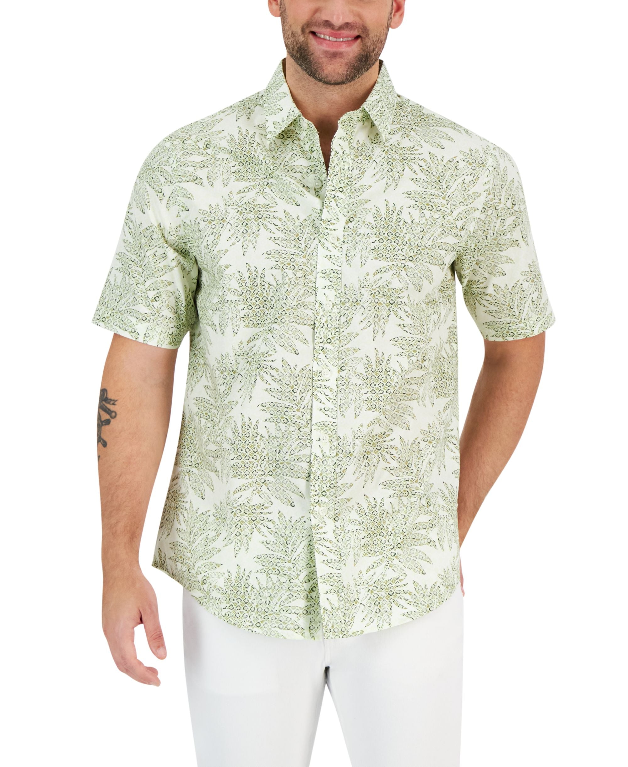 Men's Elevated Leaf Medallion Shirt