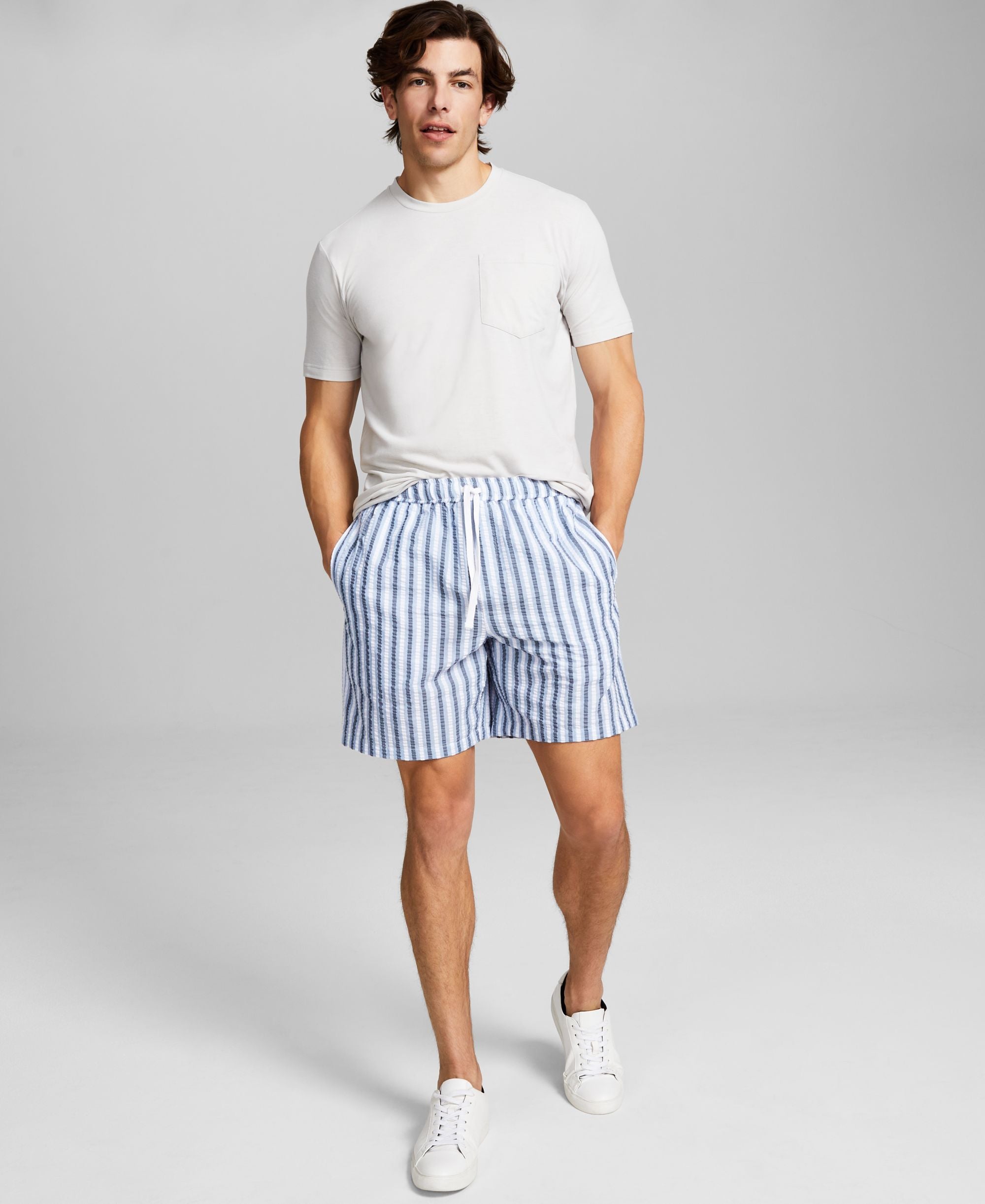 Men's Seersucker Drawstring Shorts