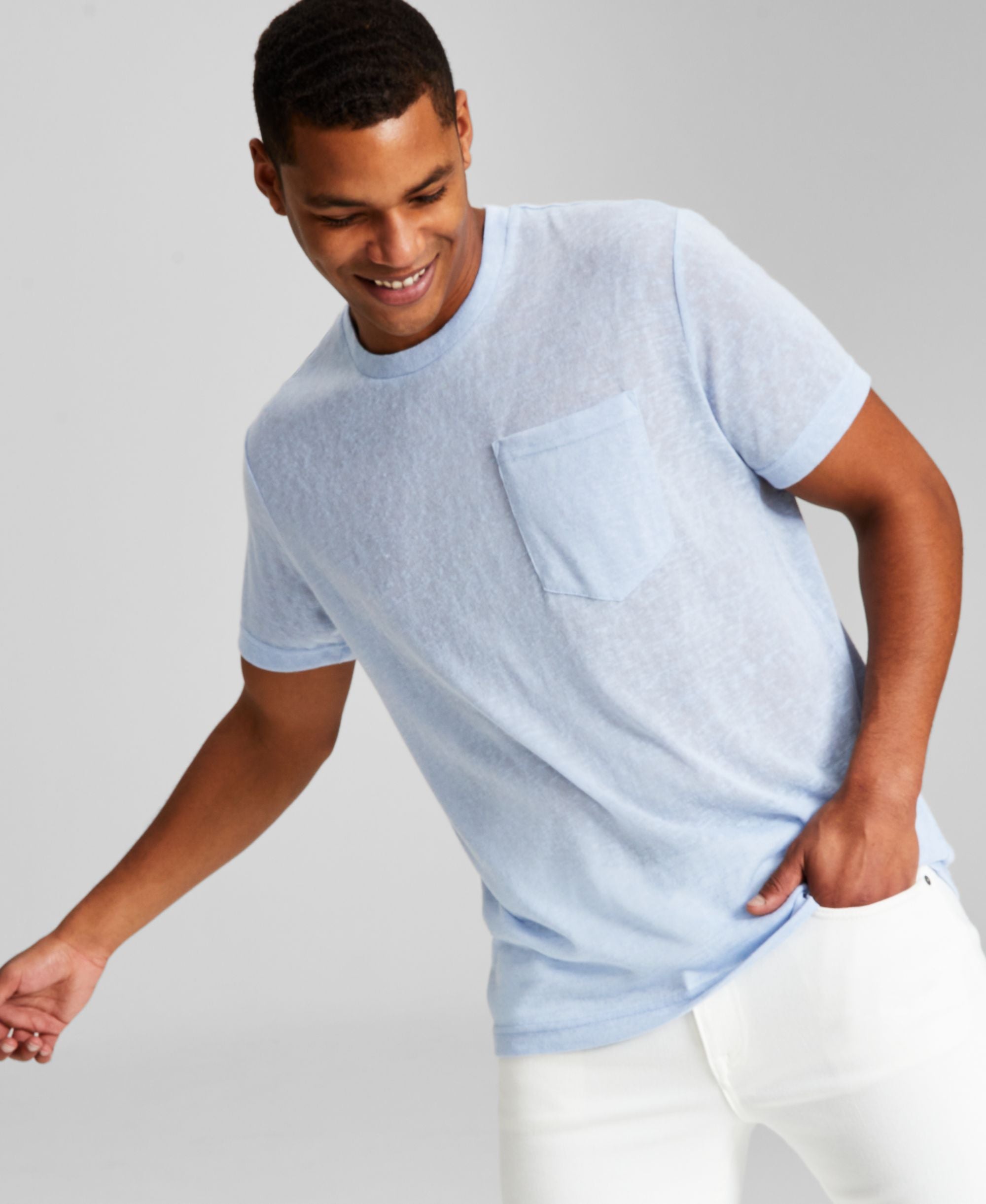 Men's Slub Pocket Short-Sleeve Shirt