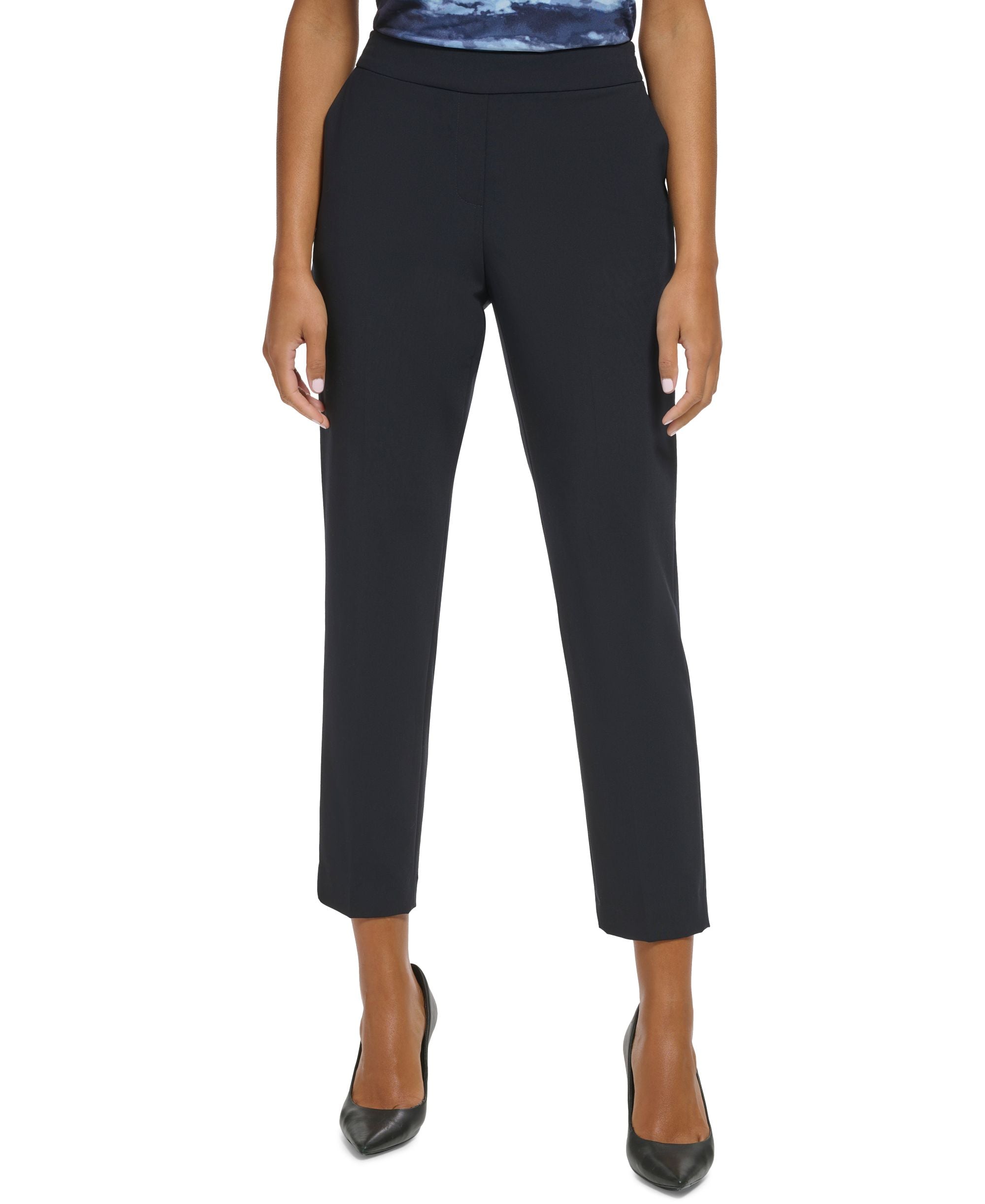 Women's Elastic Back Slim Leg Pants