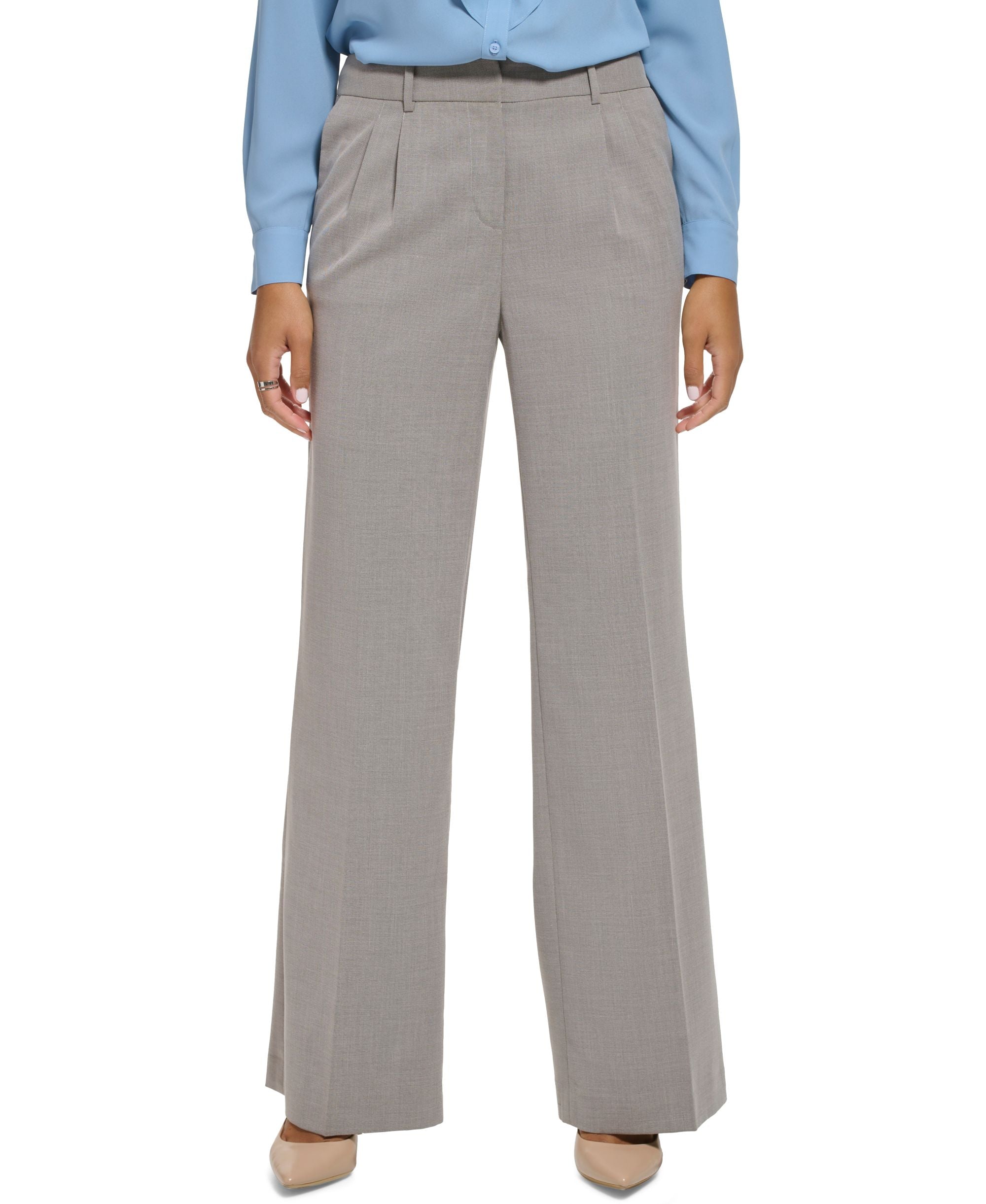 Women's Wide-Leg Pleated Pants