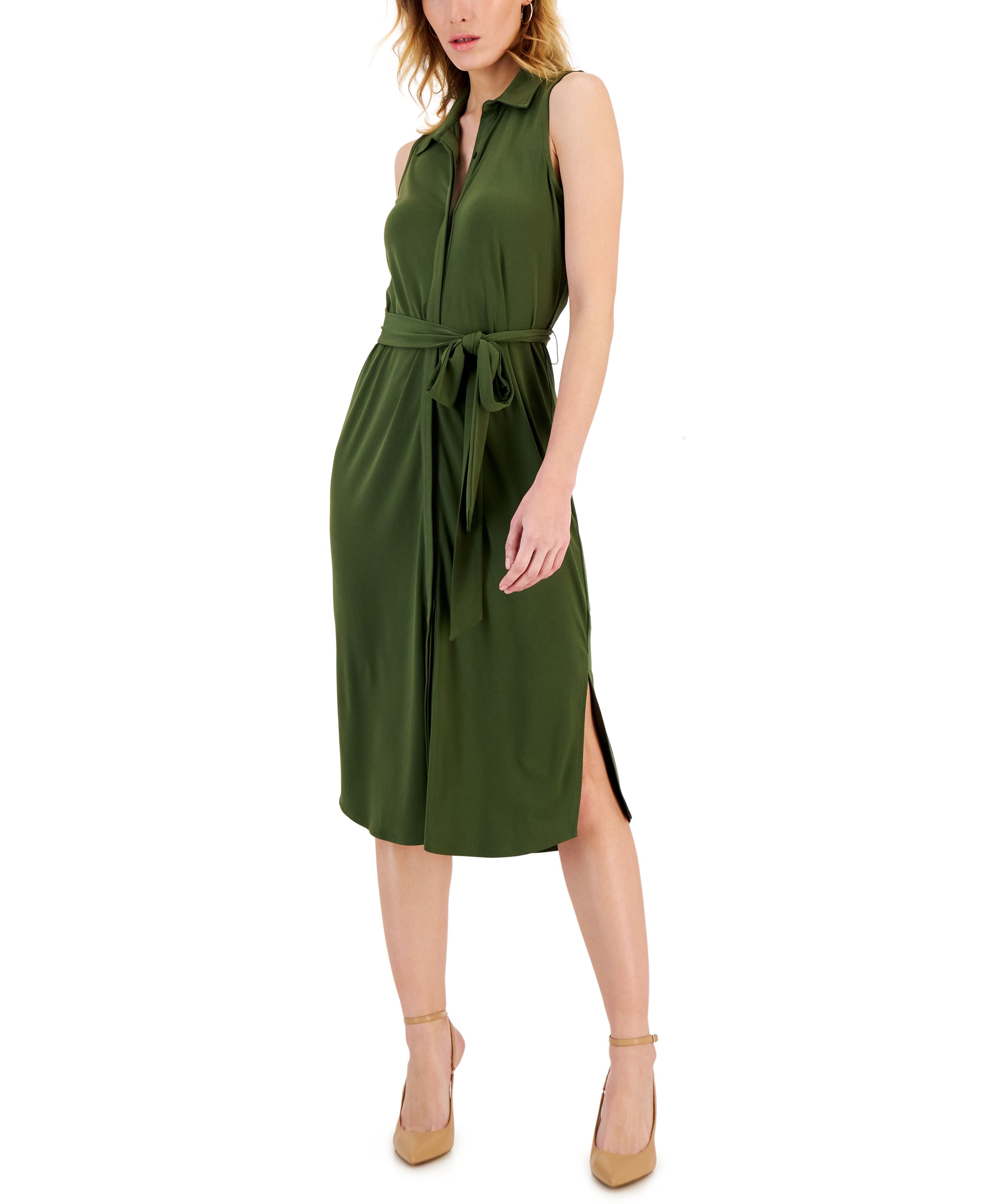 Women's Collared Midi Dress