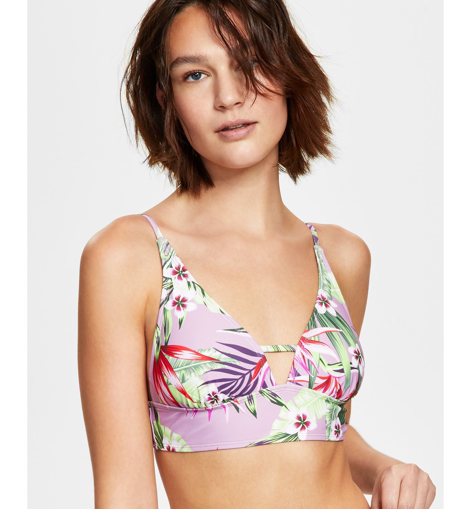 Salt+ Cove Juniors' Printed Front-Tab Bikini Top