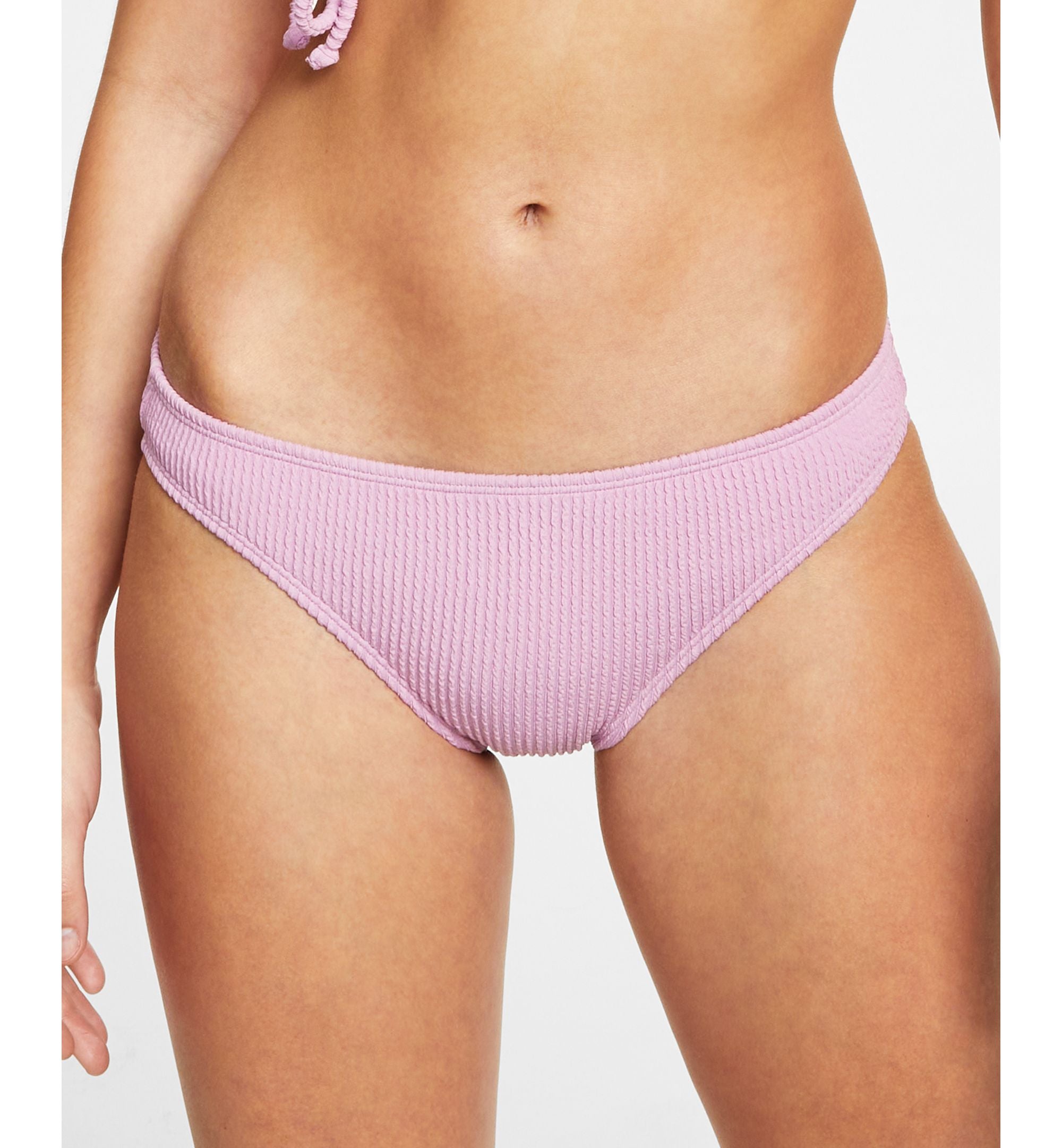 Juniors' Textured Hipster Bikini Bottoms