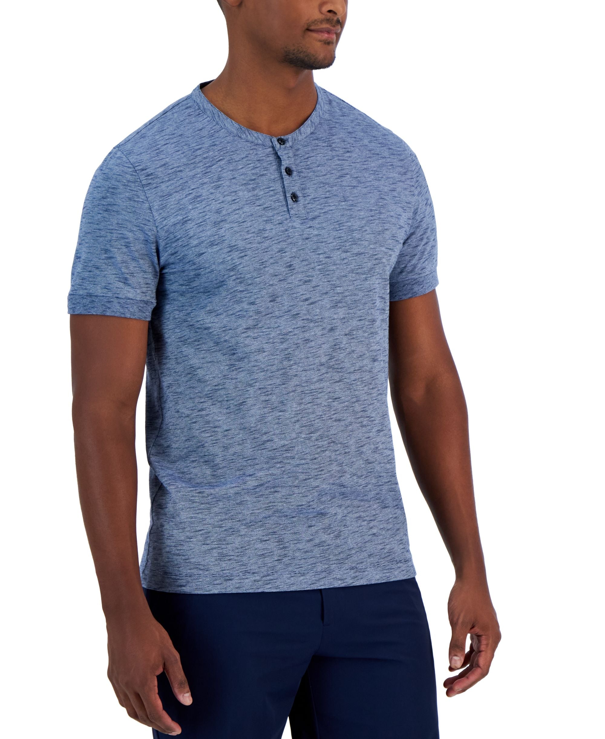 Men's Short-Sleeve Blurred Feeder Stripe T-Shirt
