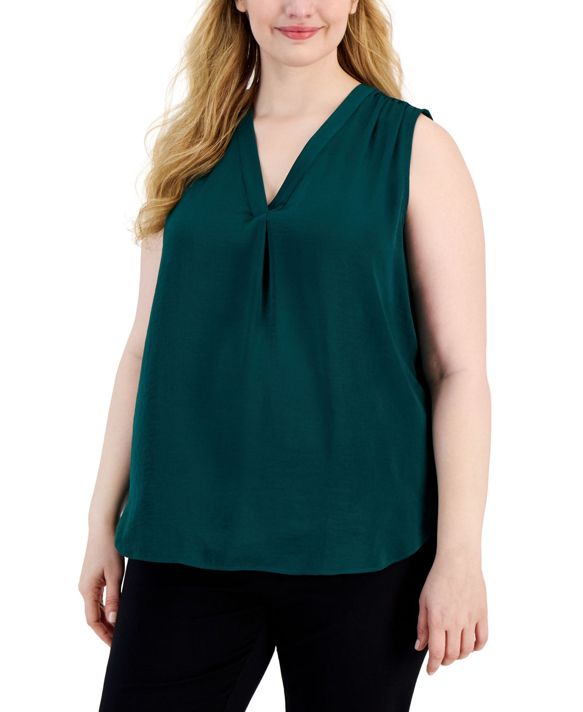 Alfani Plus Size V Neck Top