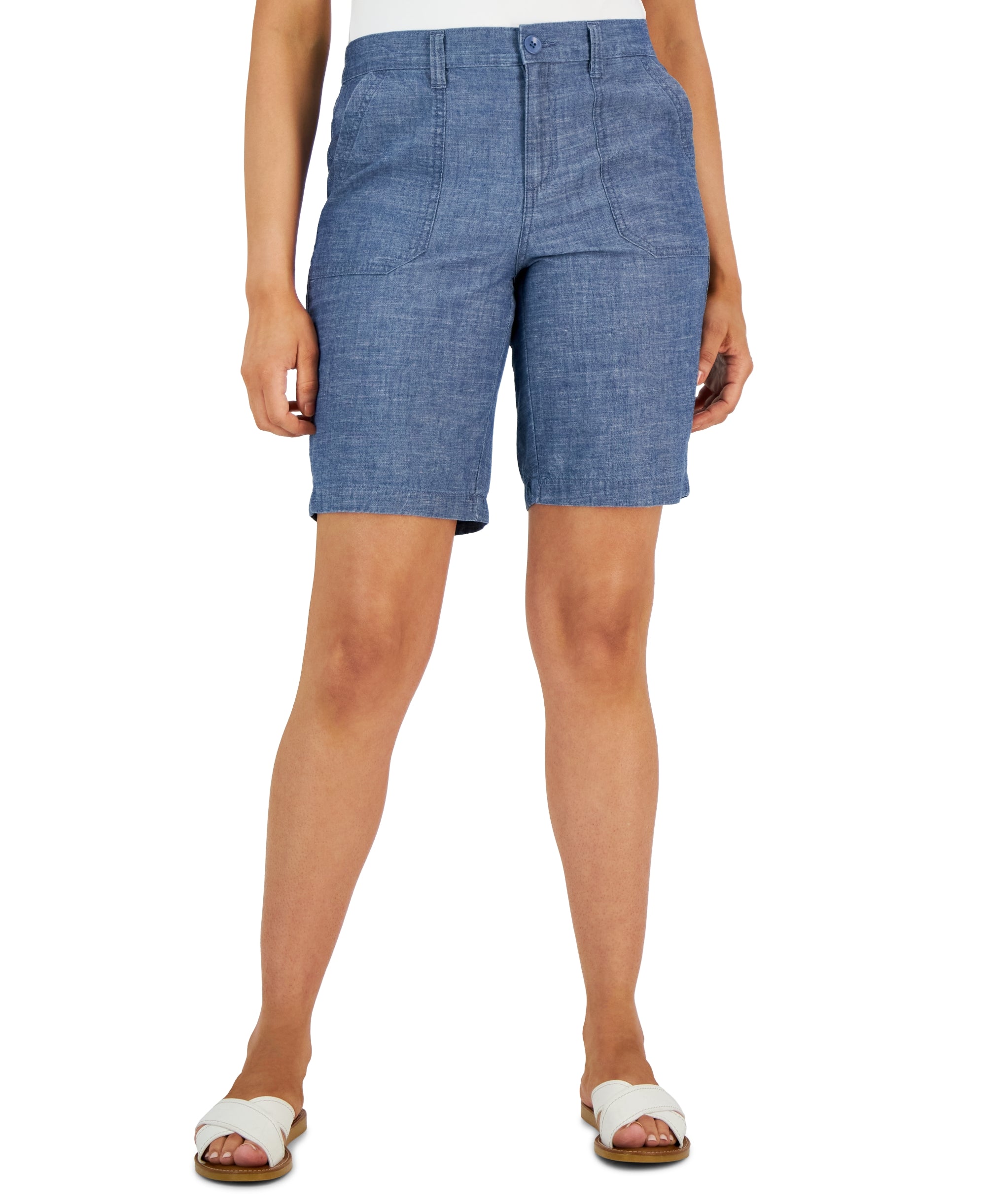 Women's Mid Rise Chambray Shorts
