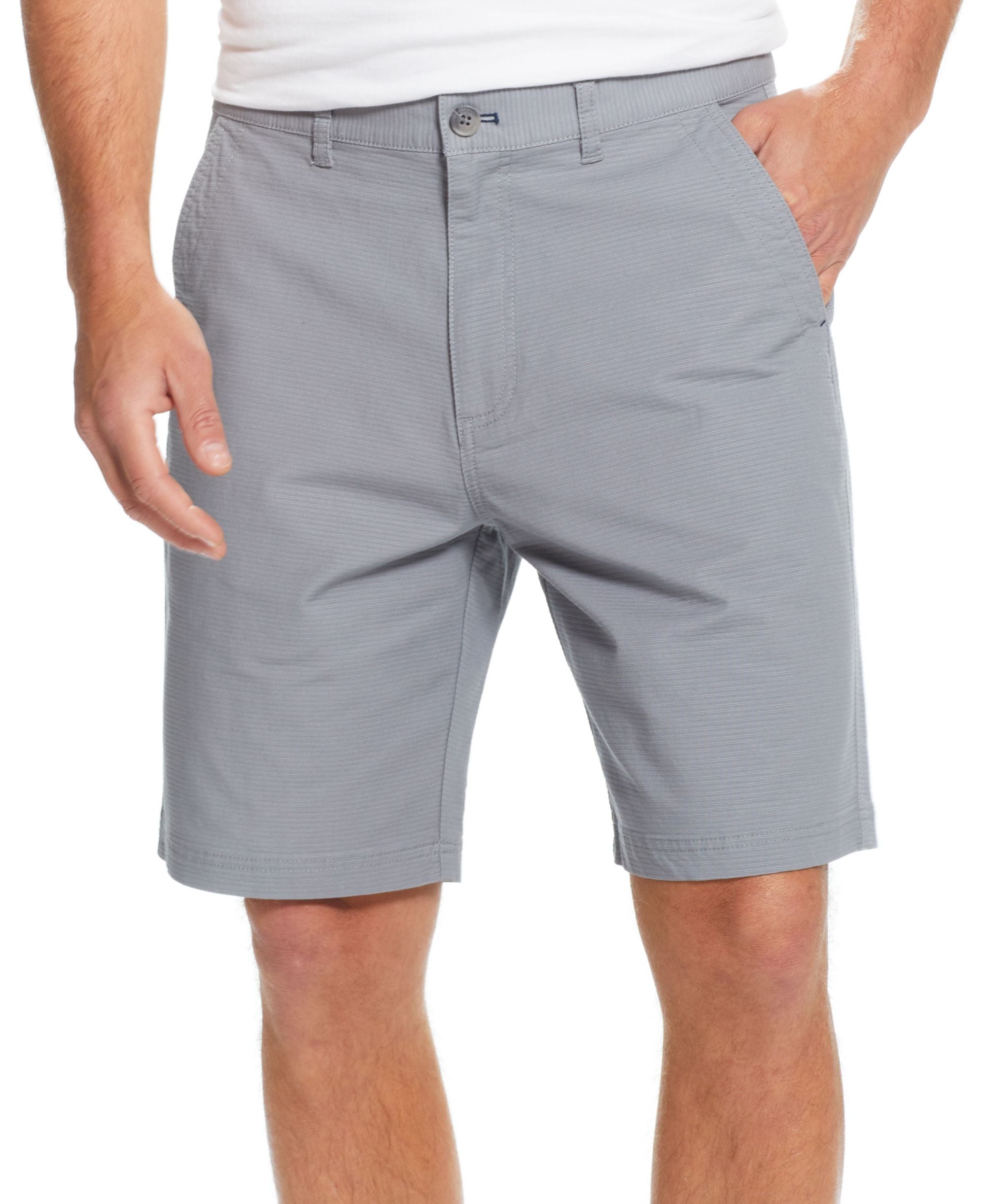 Men's 9" Inseam Stretch Ribbed Ottoman Flat Front Shorts