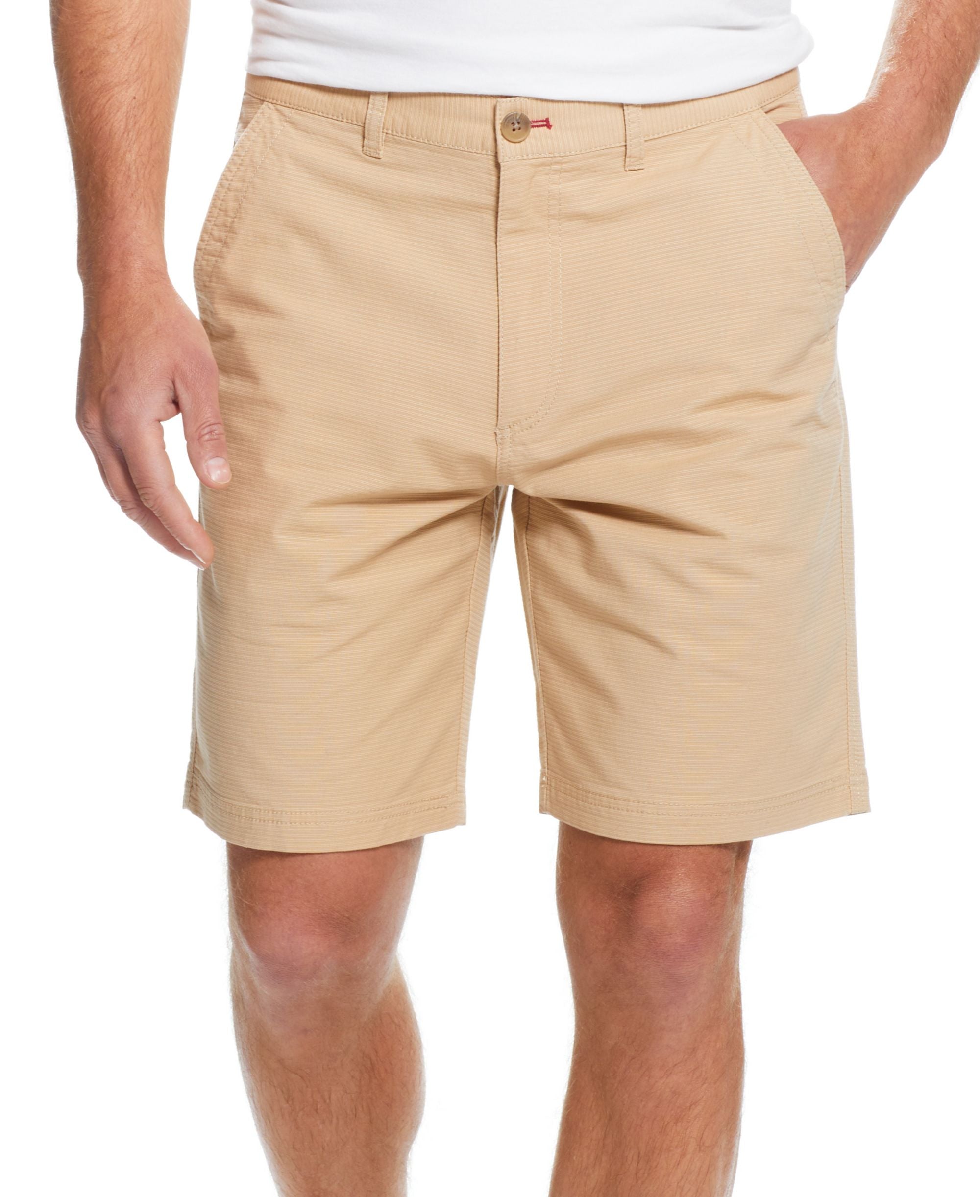 Men's 9" Inseam Stretch Ribbed Ottoman Flat Front Shorts