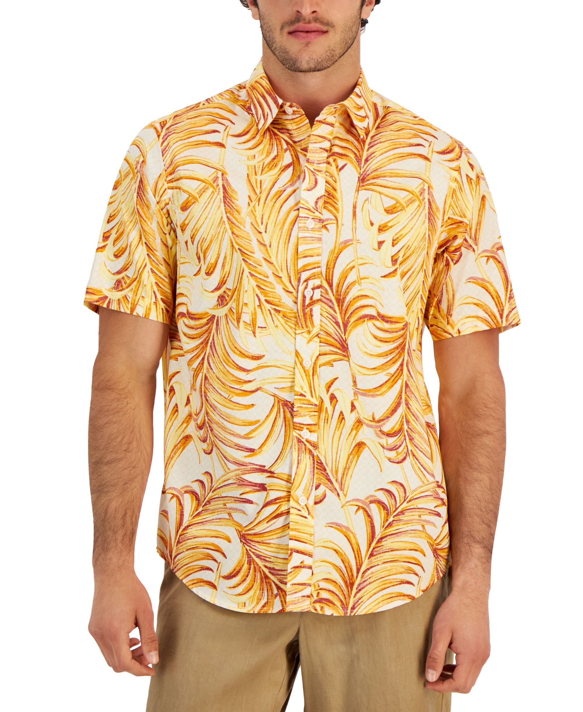 Men's Short-Sleeve Elevated Beach Palms Shirt
