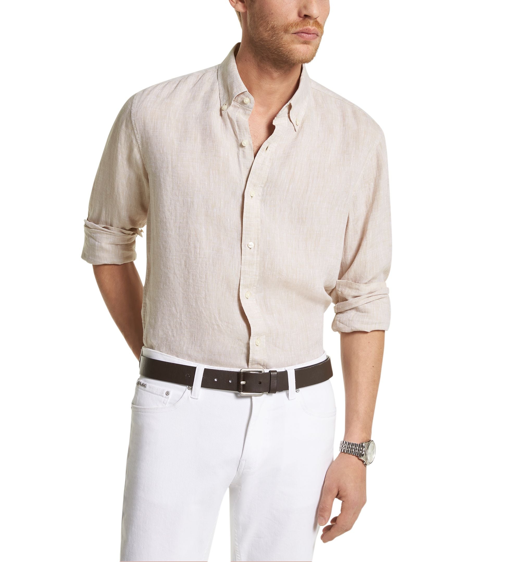 Men's Long Sleeve Linen Shirt