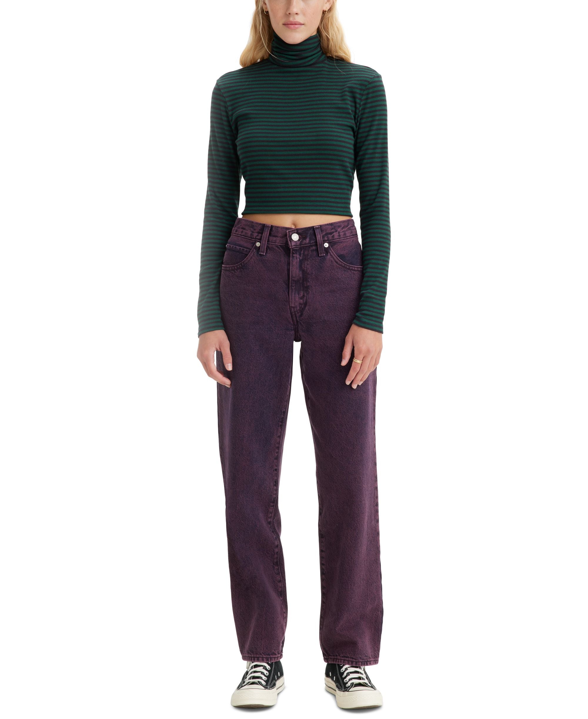 Women's Distressed Mid Rise 94 Baggy Jeans