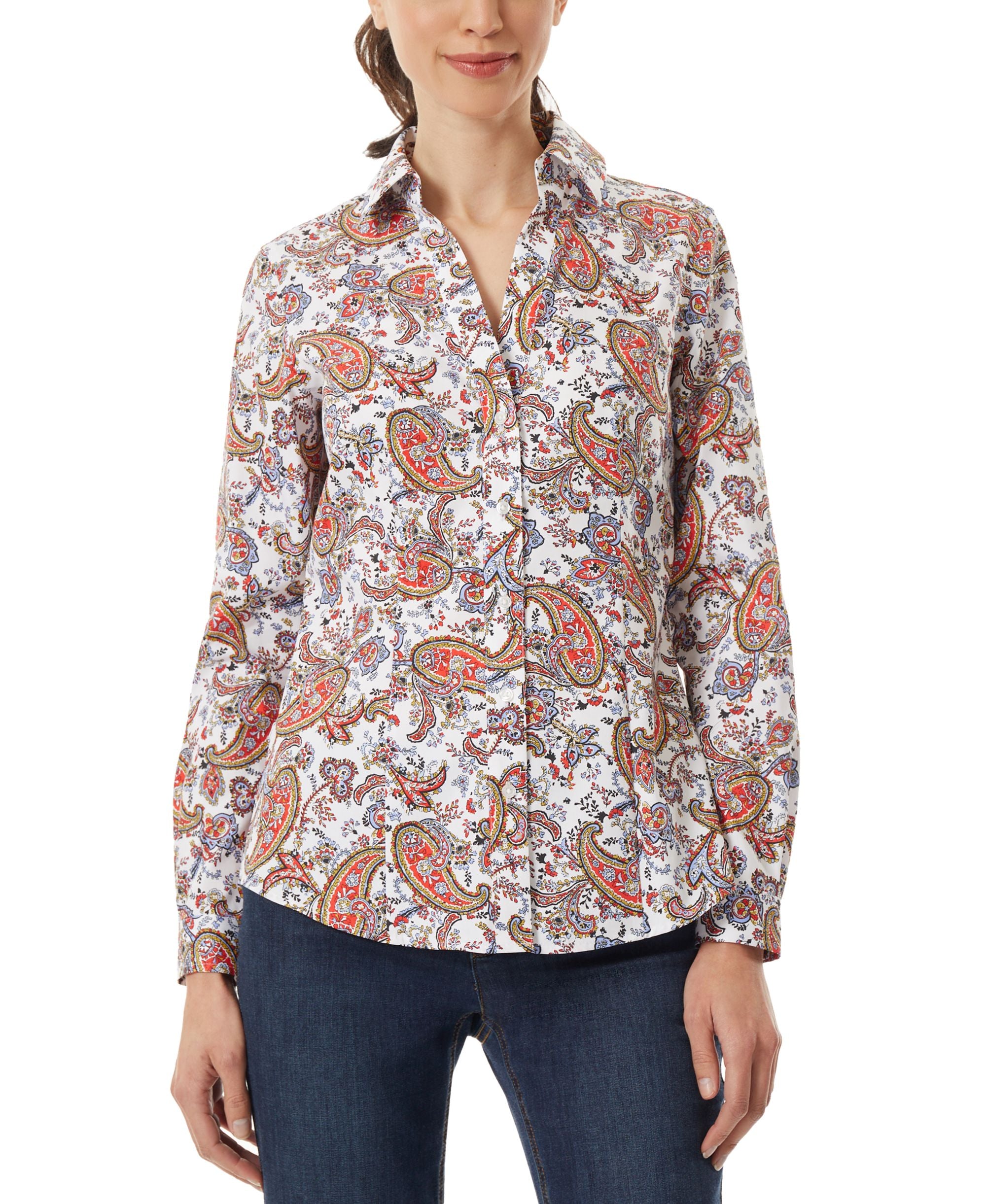 Women's Paisley Easy Care Blouse