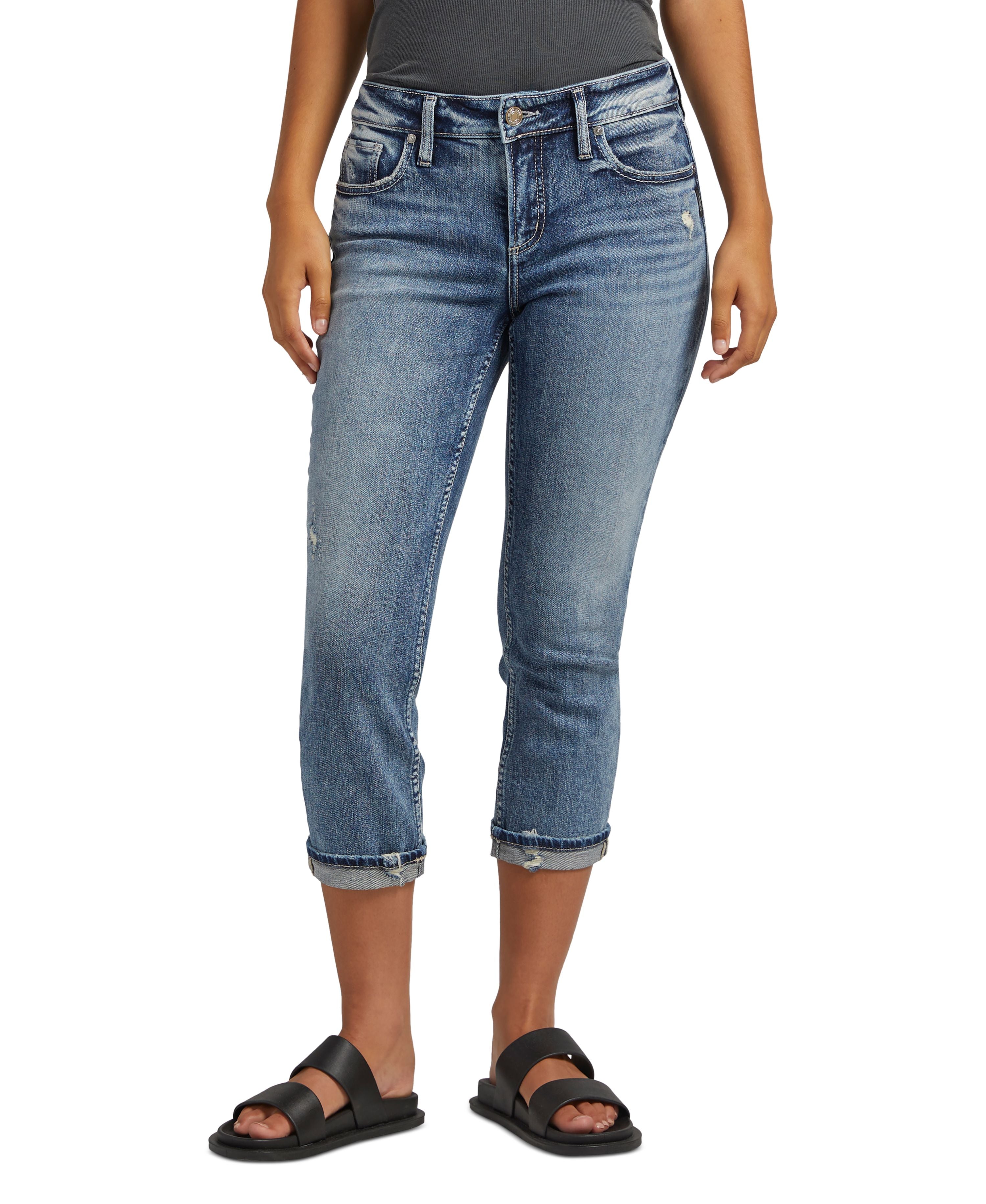 Women's Elyse Mid Rise Capri Jeans