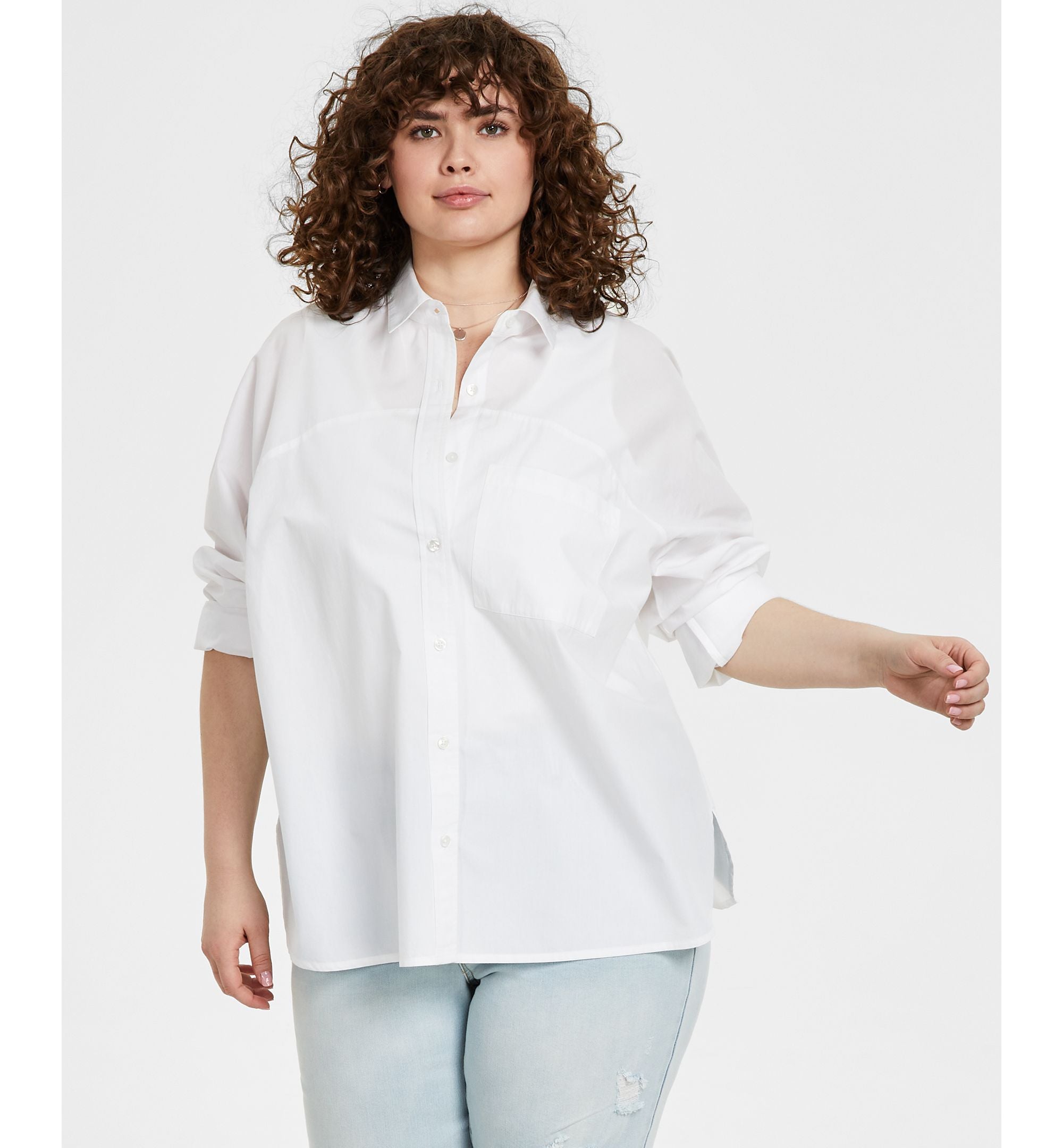 Now This Trendy Plus Size Cotton Oversized Shirt