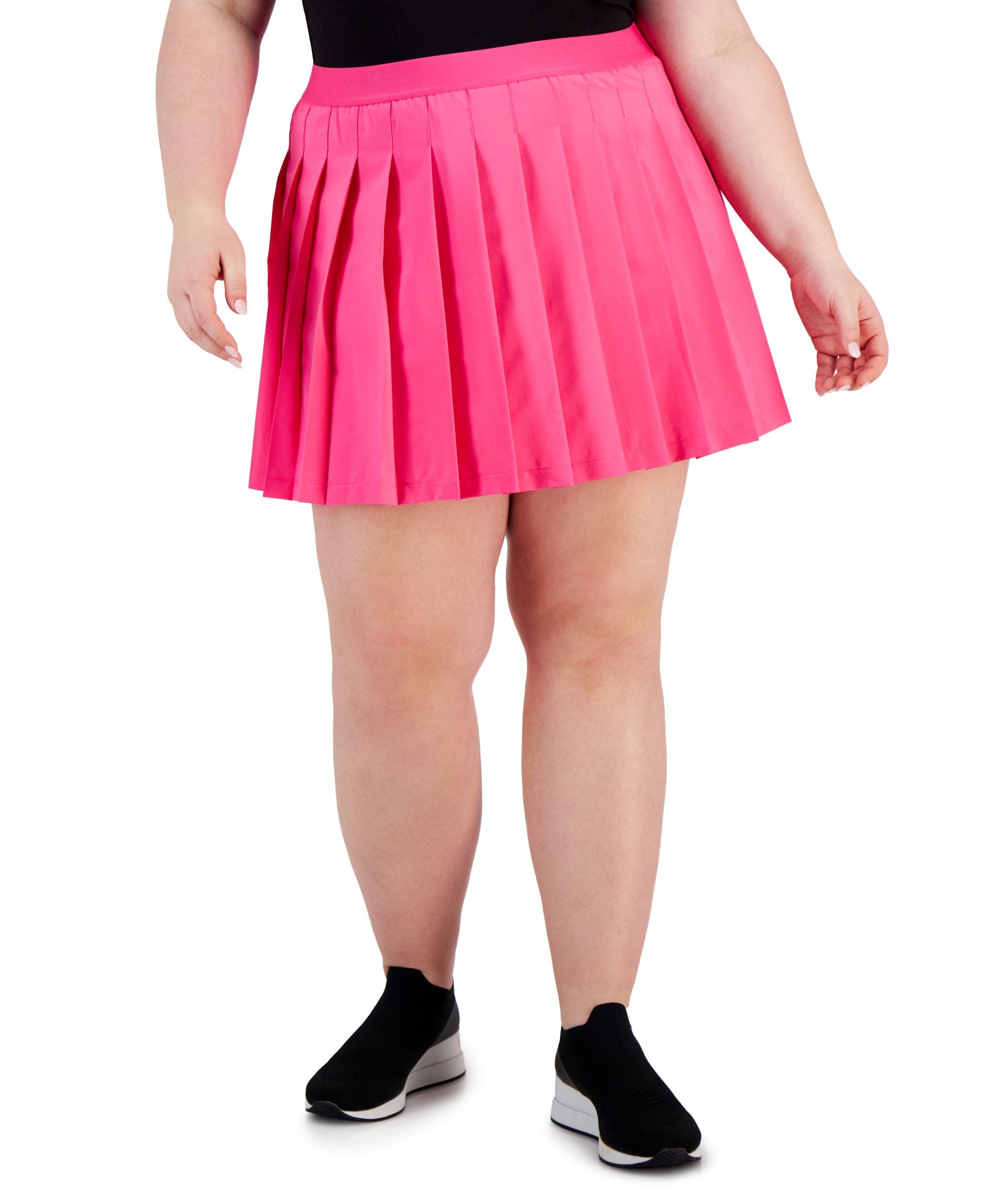 Plus Size Pleated Skort