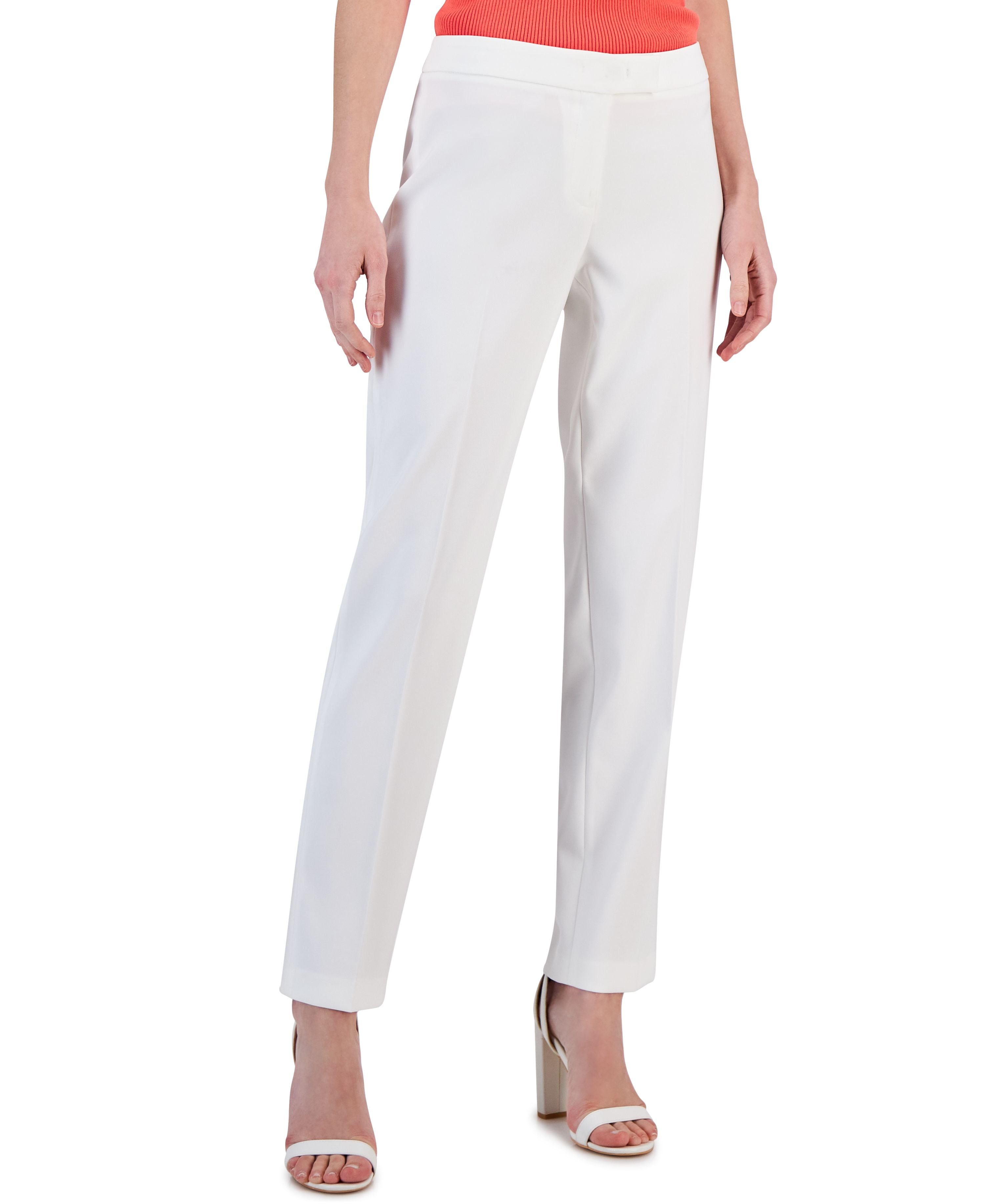 Women's Straight-Leg Asymmetrical-Close Bowie Pants