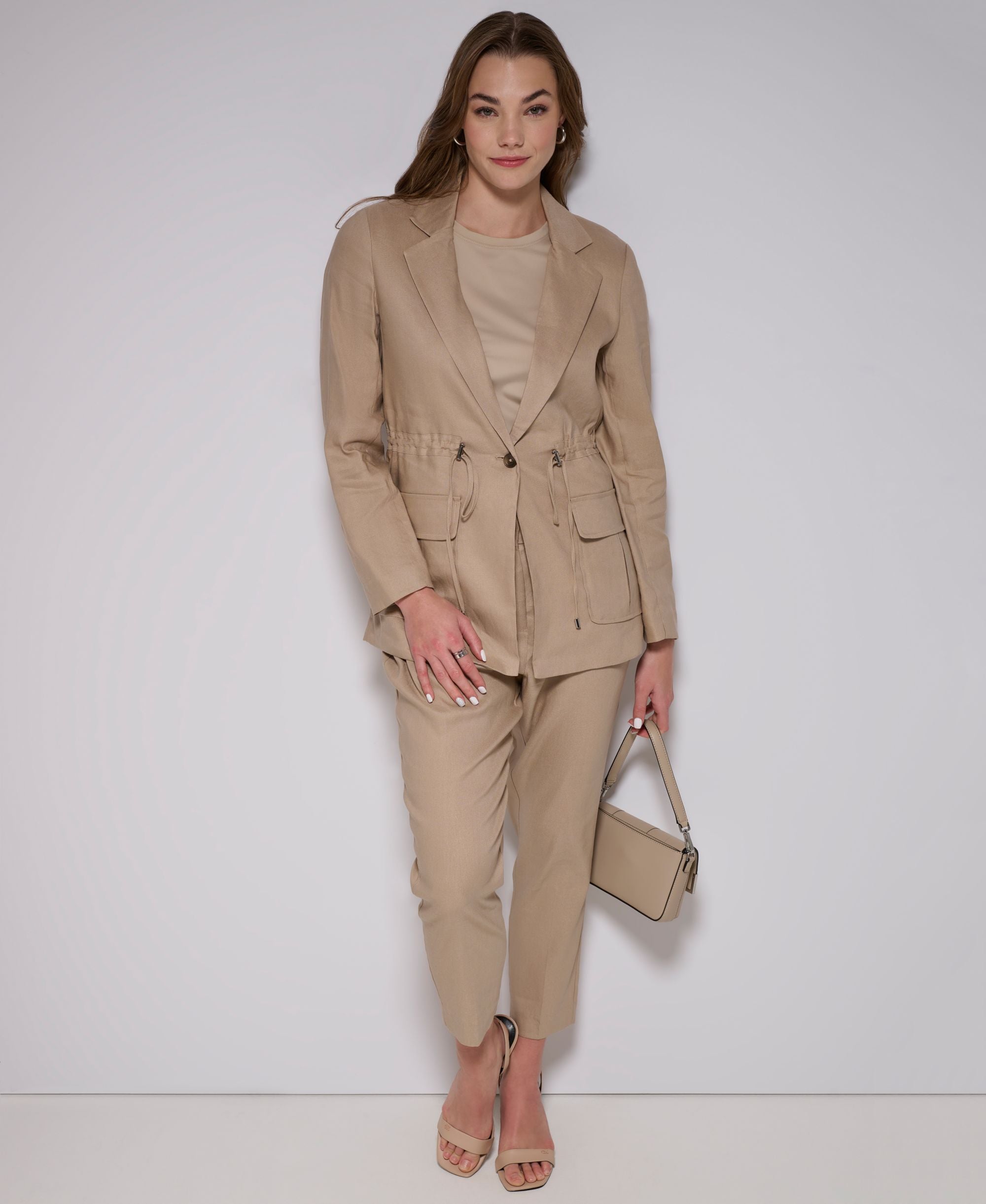 Women's Cropped Linen Pants