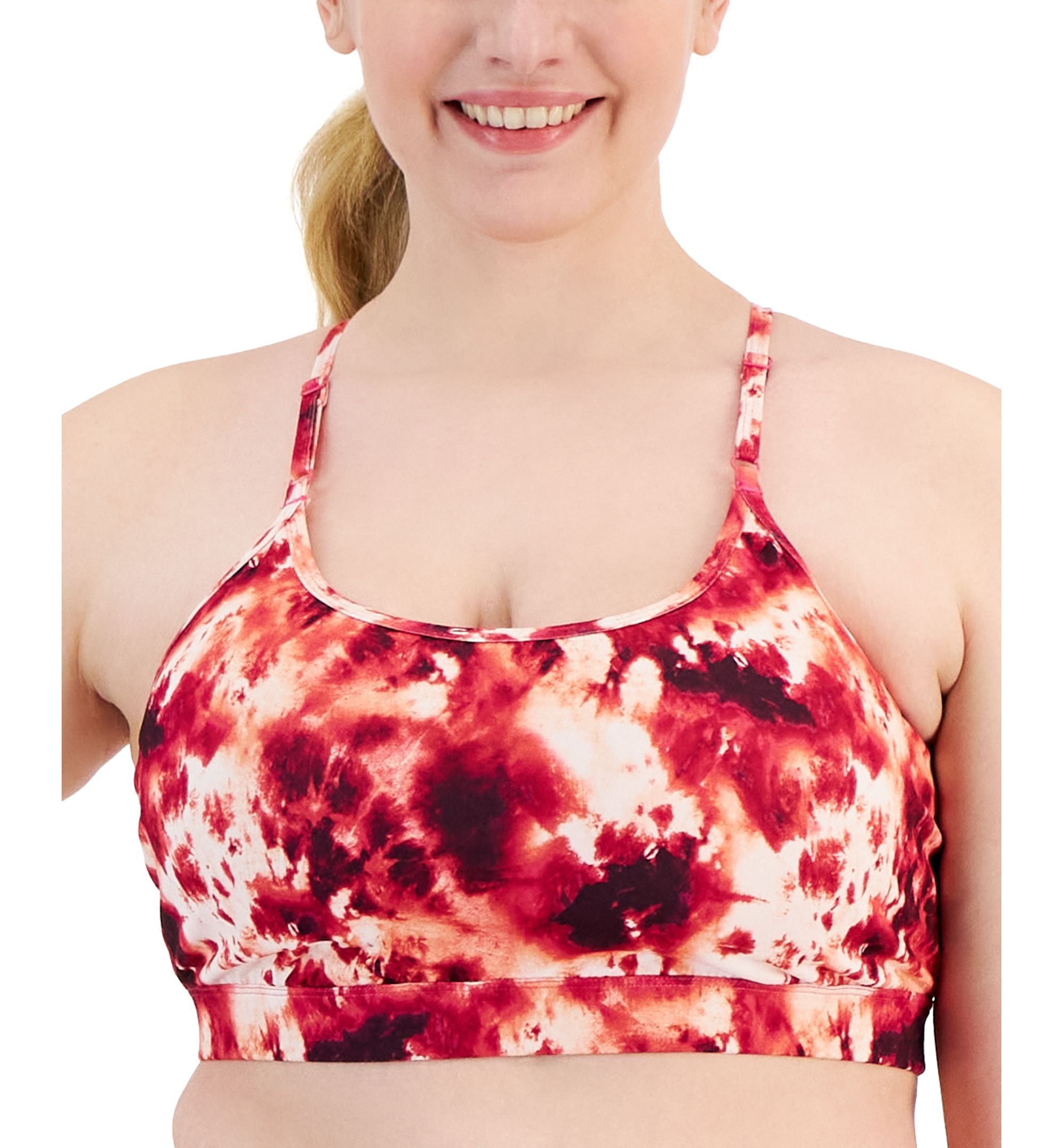 Plus Size Tie-Dyed Low-Impact Sports Bra
