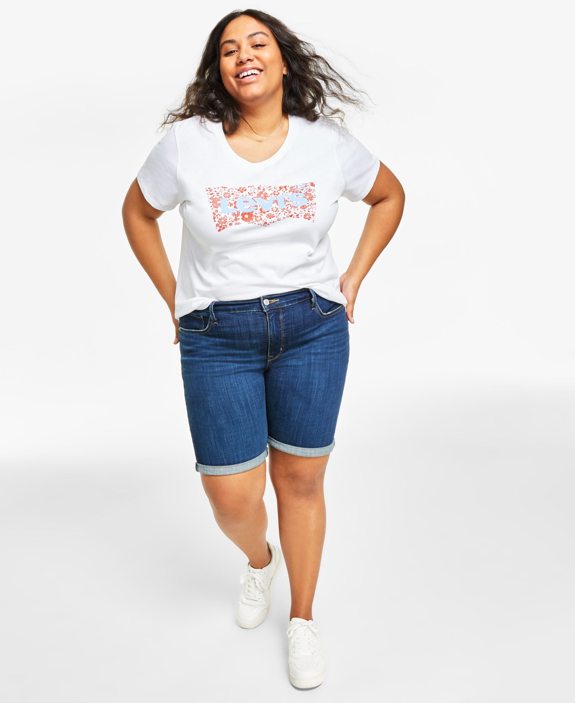 Levis Trendy Plus Size Classic Bermuda Shorts