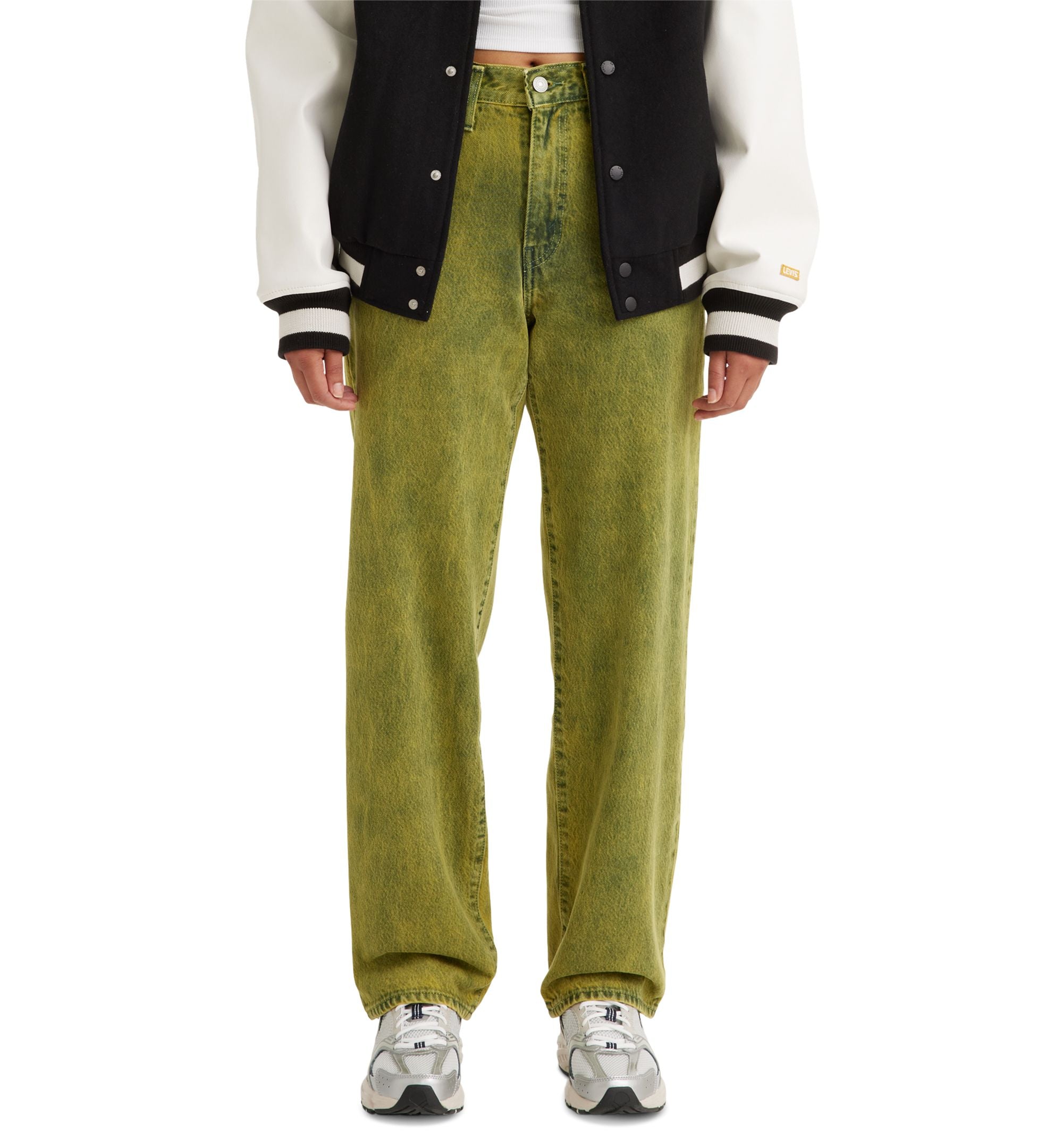 Women's Distressed Mid Rise 94 Baggy Jeans