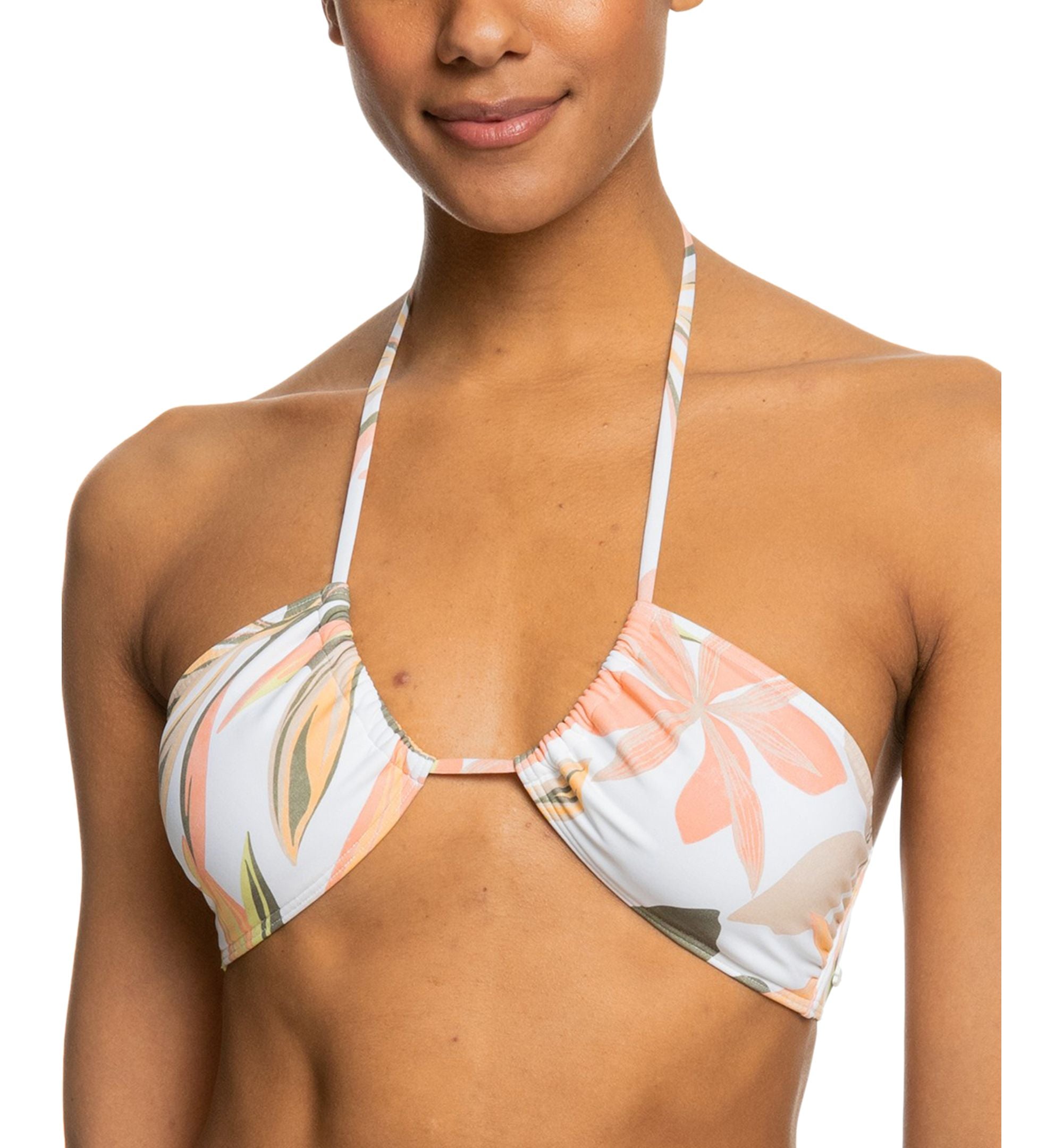 Juniors' Pt Beach Classics Floral-Print Halter Bikini Top