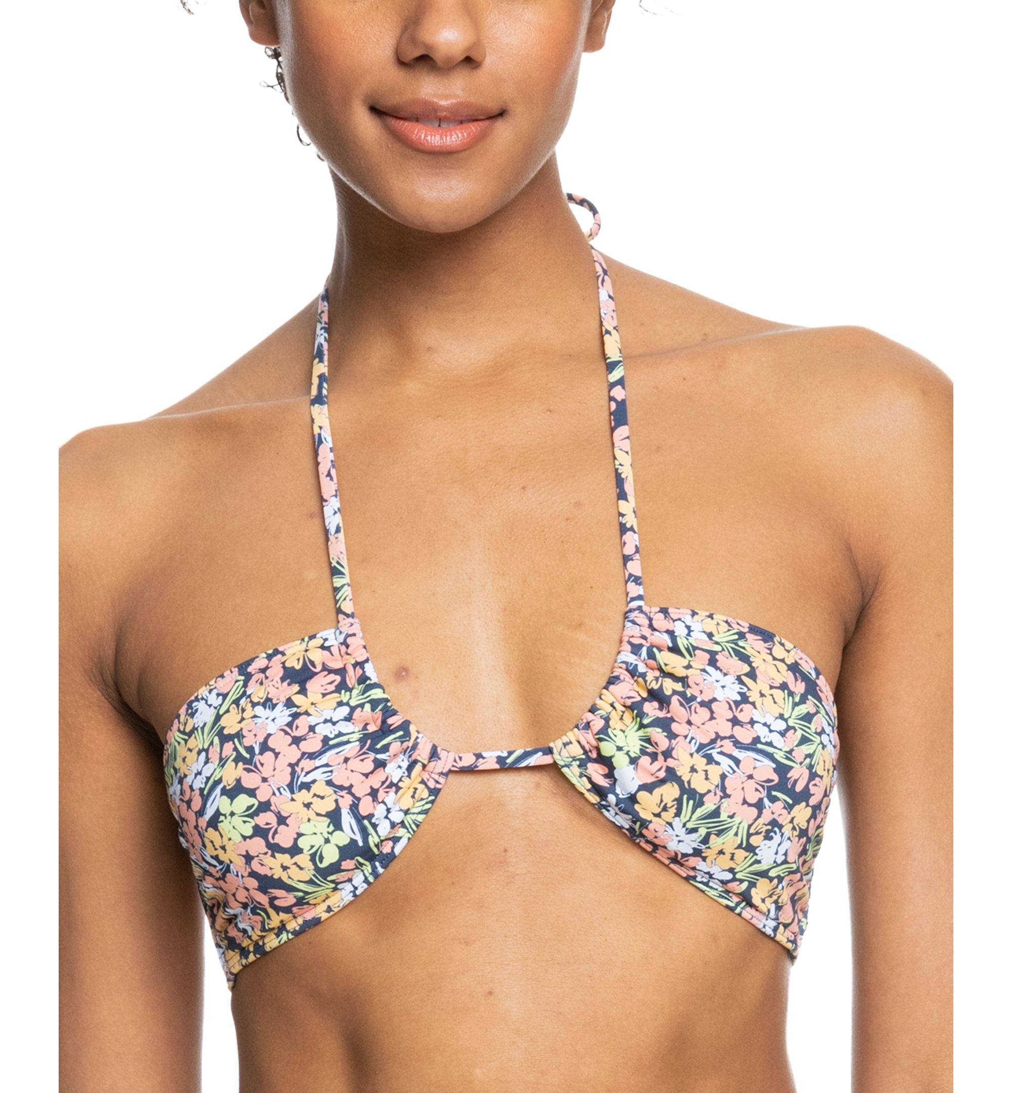 Juniors' Pt Beach Classics Floral-Print Halter Bikini Top