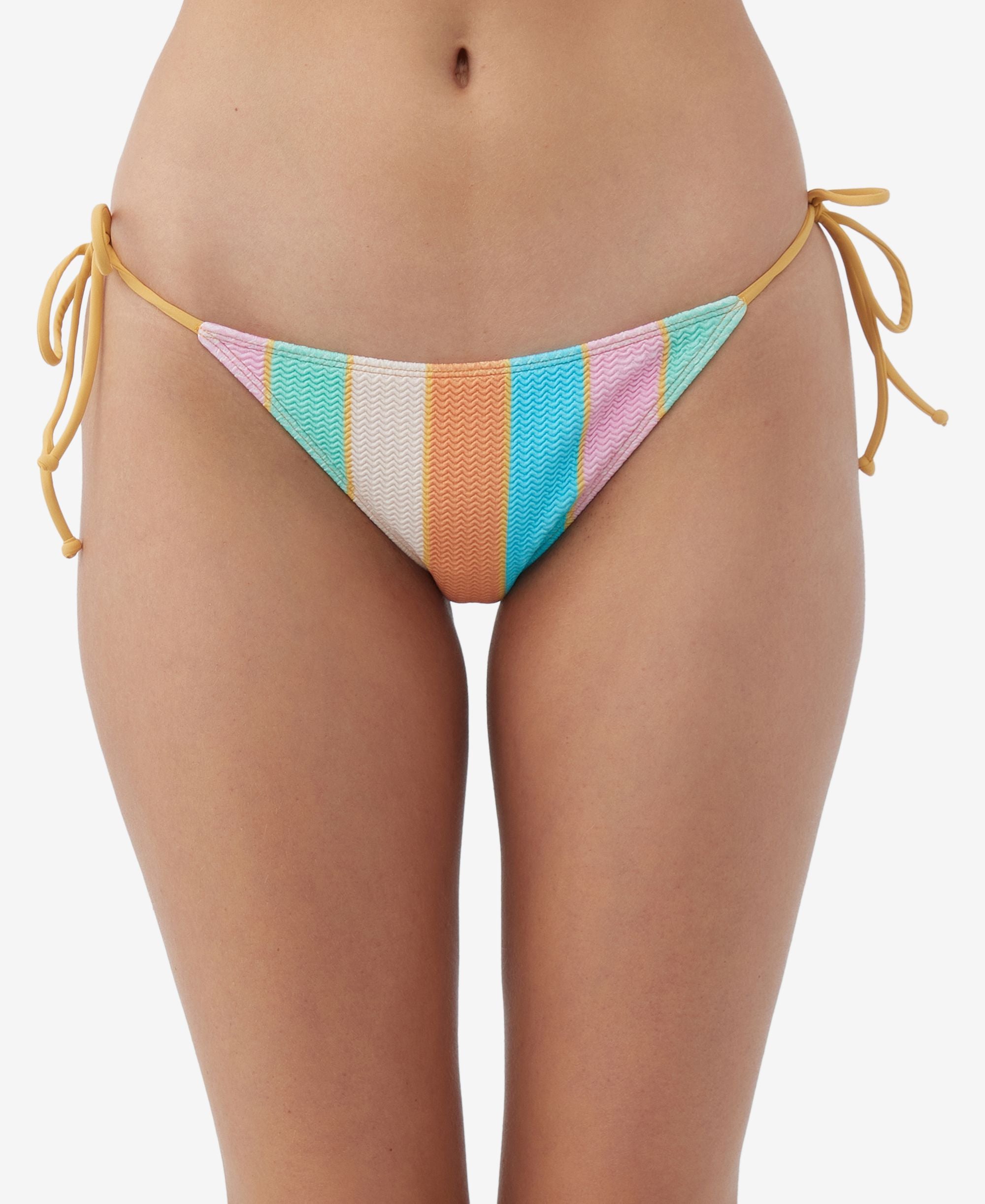 Juniors' Mayan Striped Maracas Side-Tie Bikini Bottoms
