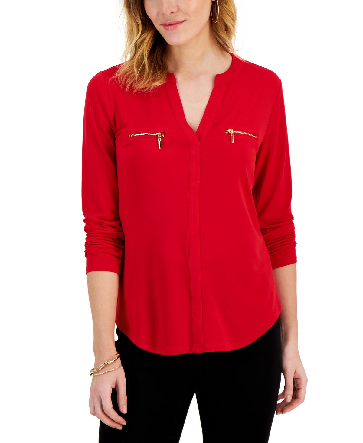 Women's Zip-Pocket Blouse