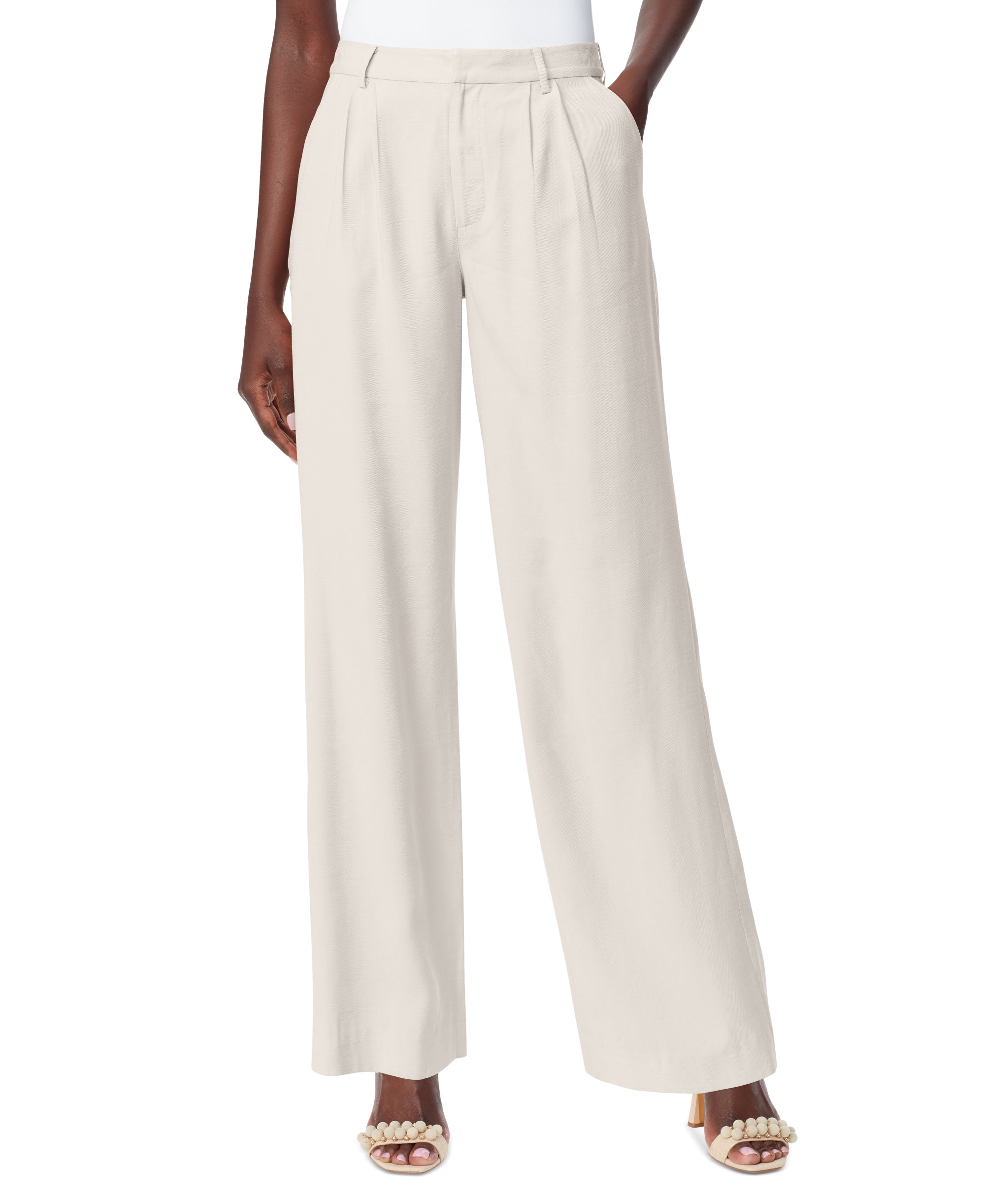 Women's High-Rise Pleated Wide-Leg Pants
