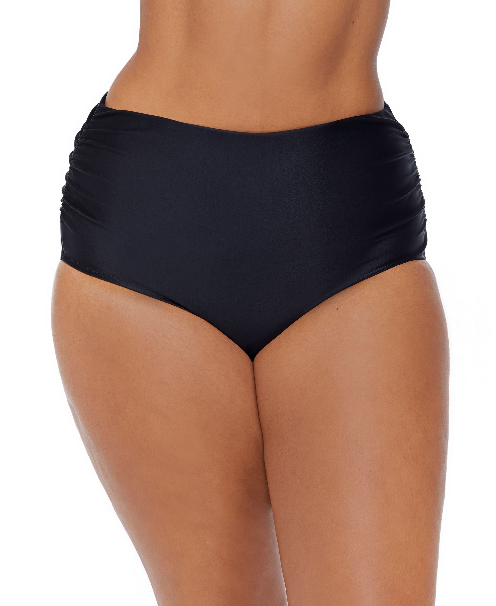 Plus Size Keiora Side-Shirred Swim Bottoms