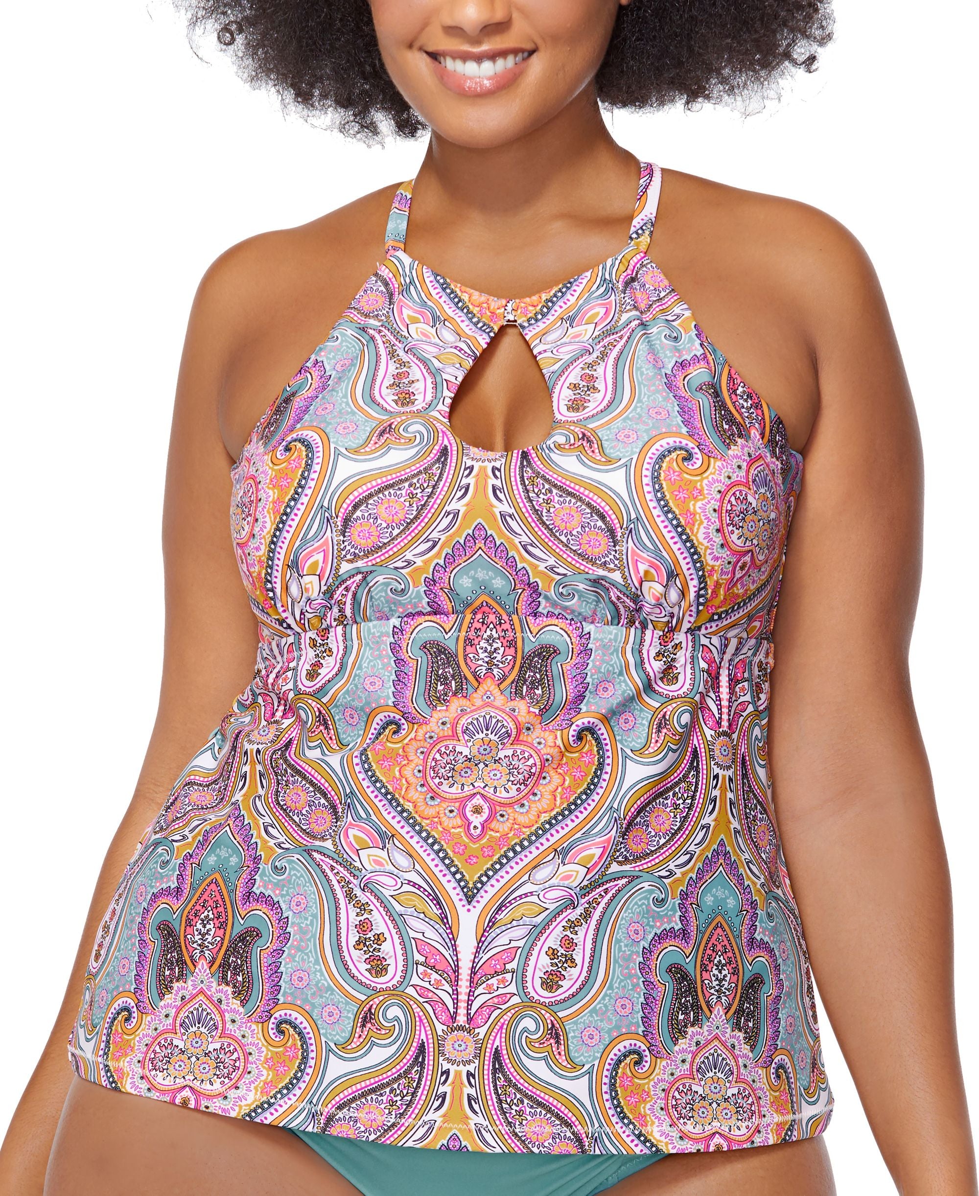 Plus Size Rosalie Keyhole Tankini Swim Top
