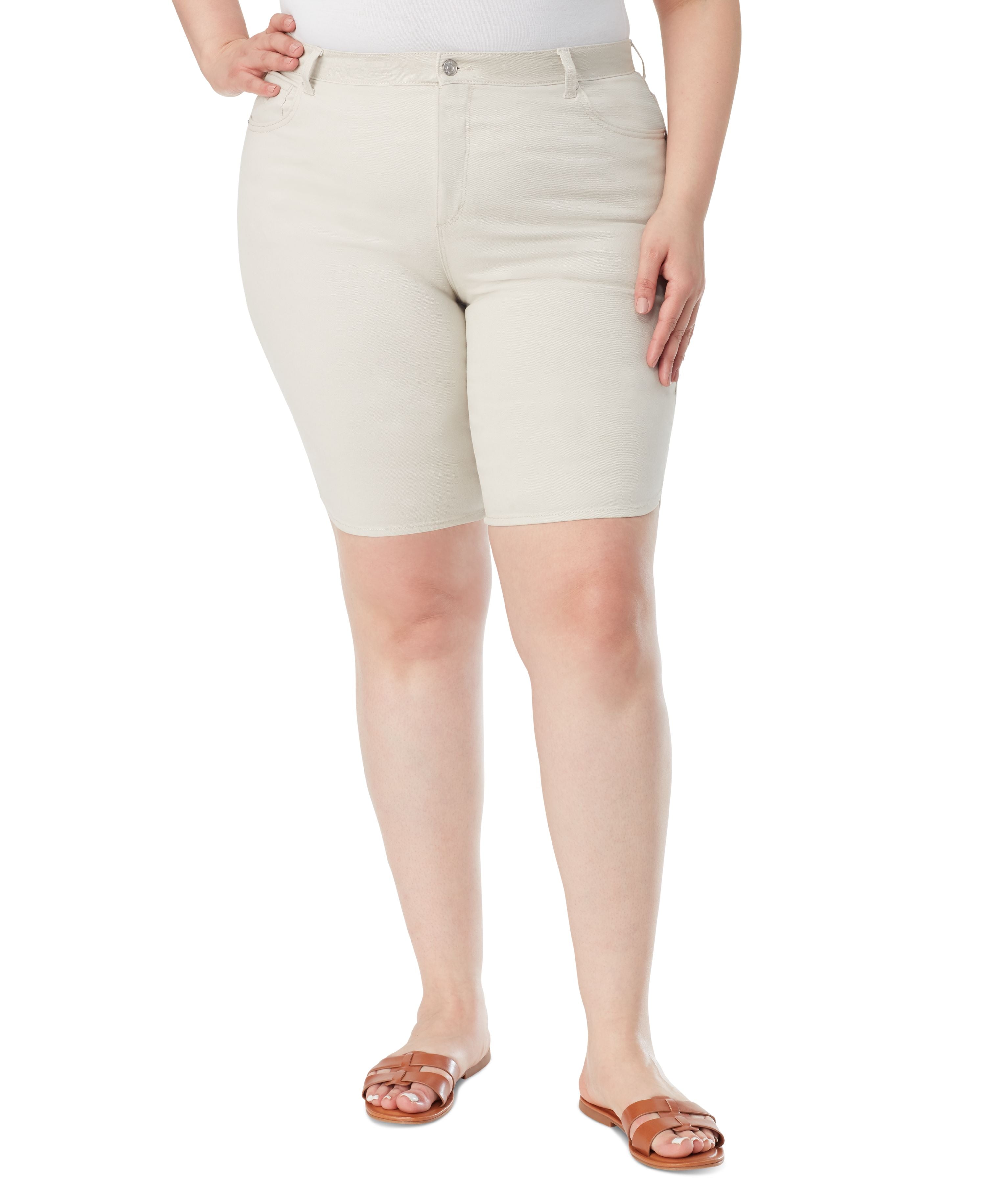 Plus Size Amanda Bermuda Denim Shorts
