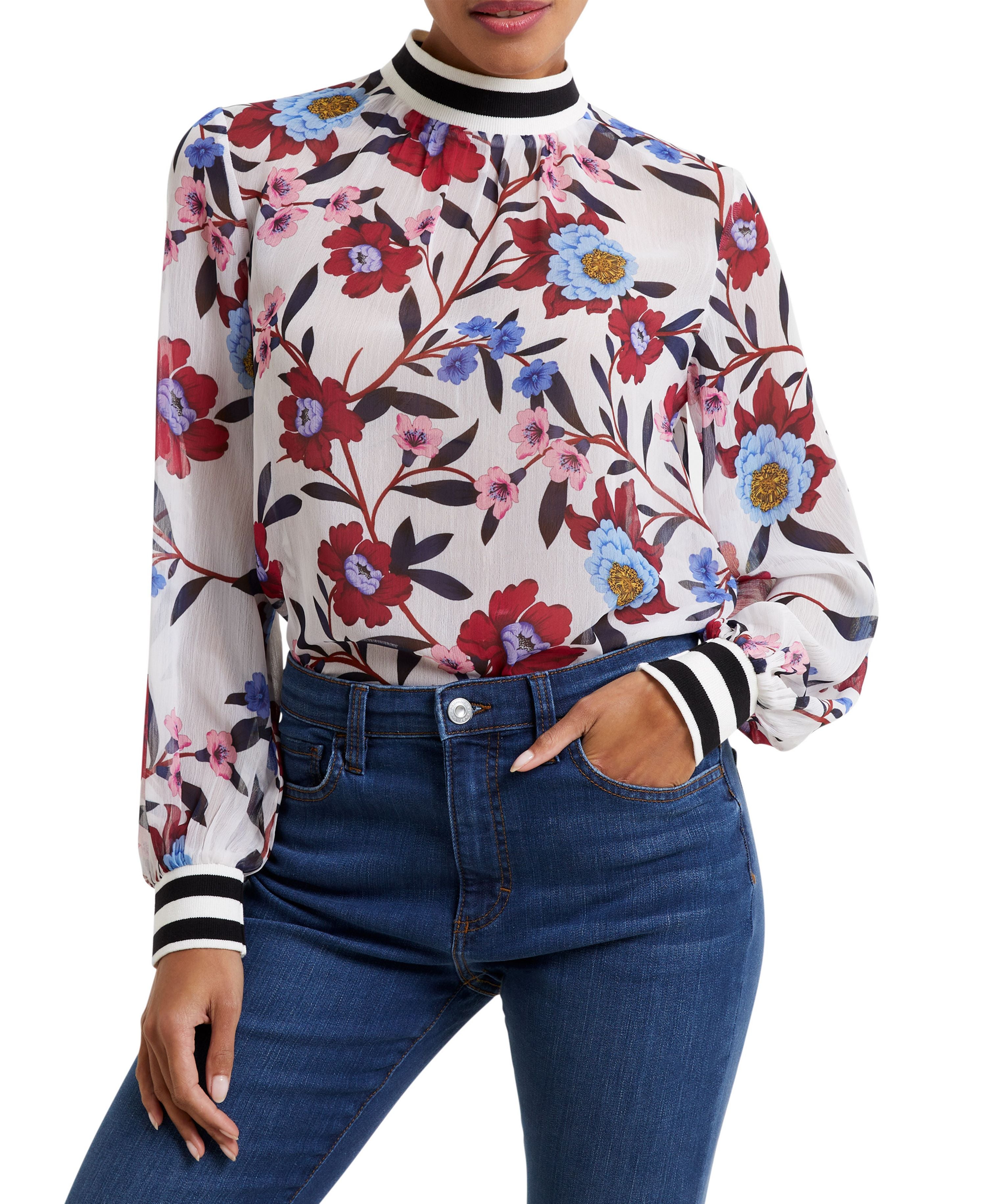 Women's Eloise Crinkle Long-Sleeved Top