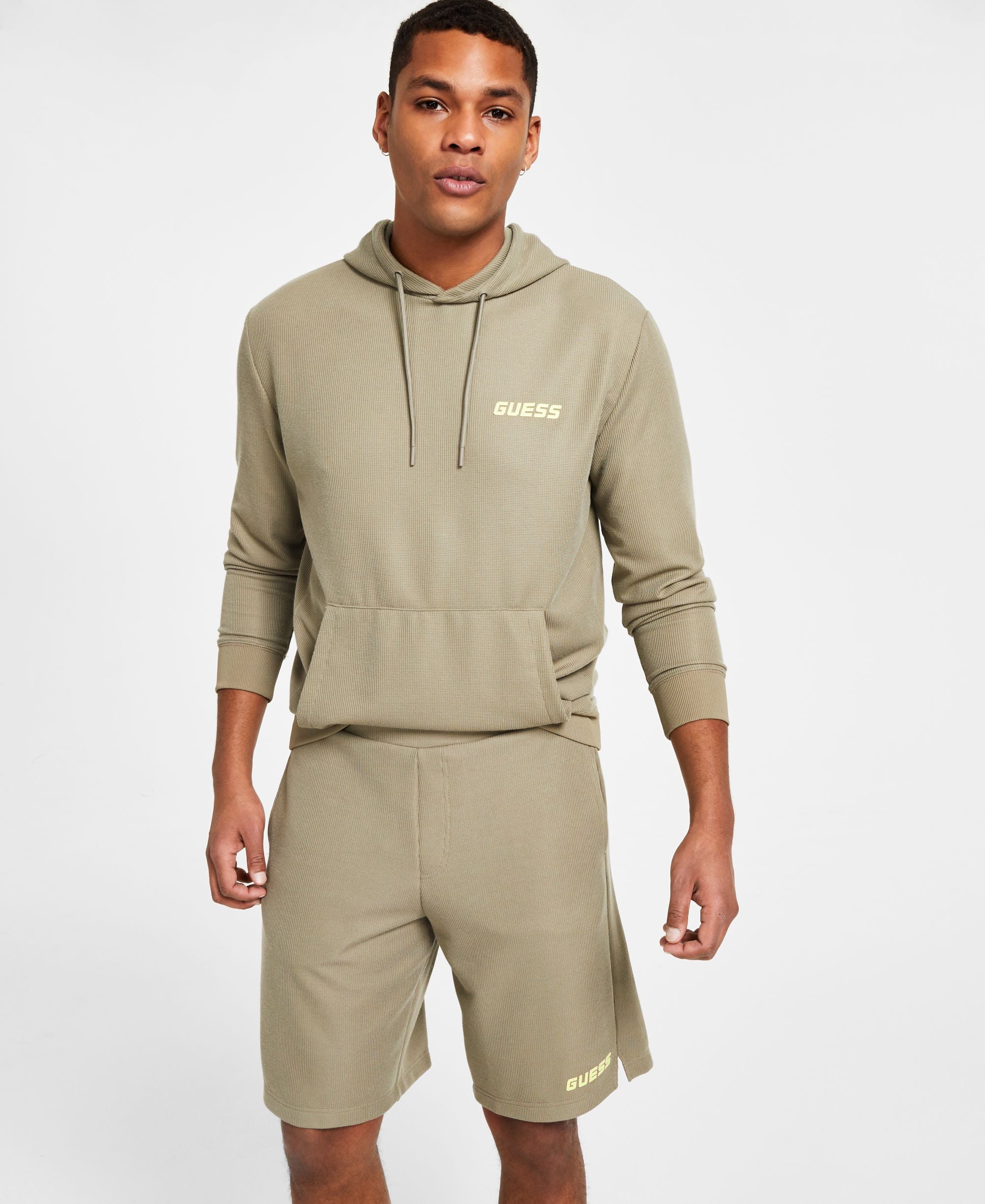 Men's Korbin Waffle-Knit Logo Shorts