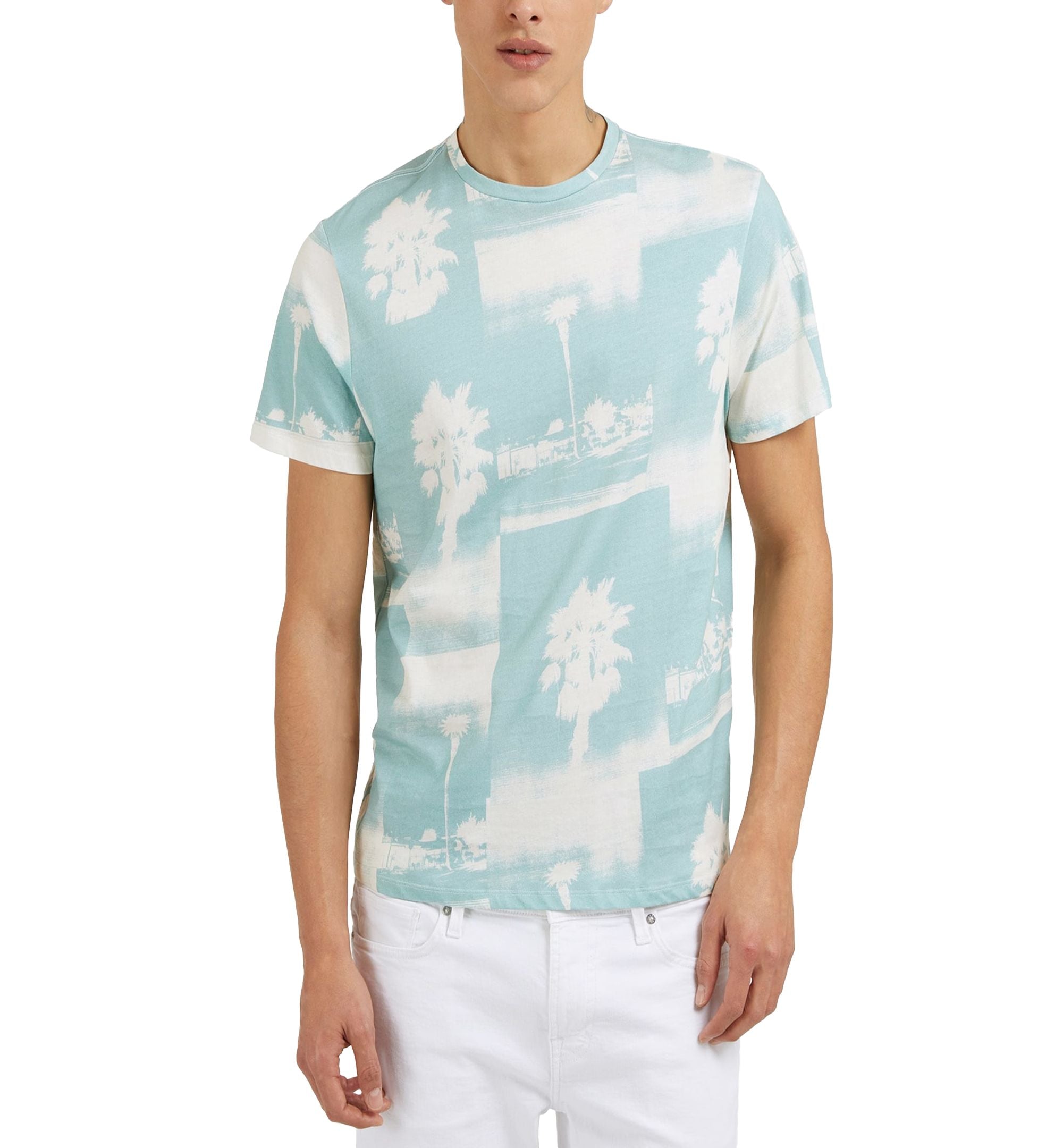 Men's Basic Los Angeles Palms Tree Short Sleeve T-shirt